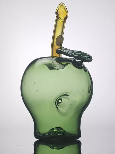 Mathematix 4"Tall Green Apple Pipe