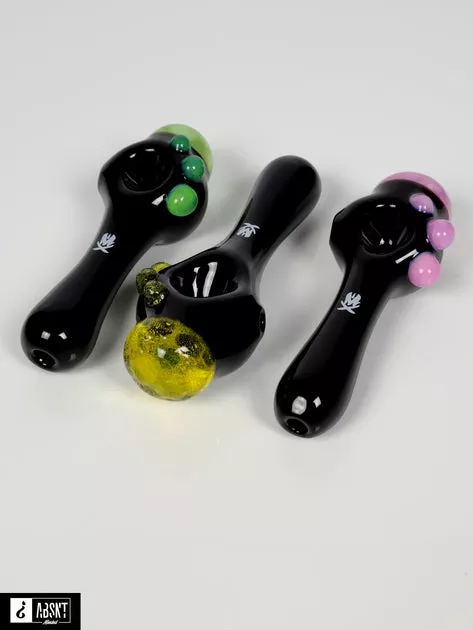 Mathematix black spoon with colored marble head