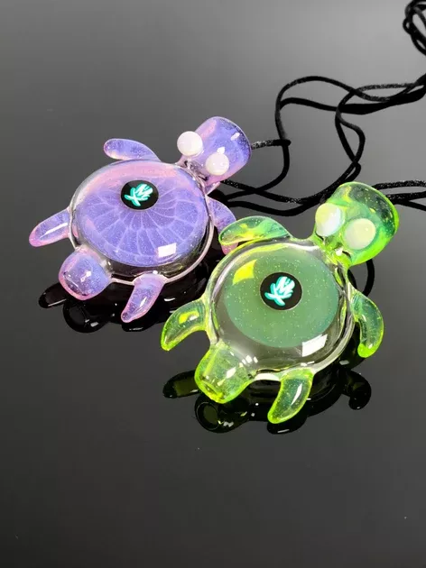 Mathematix purple and green slime turtle pendant pipe