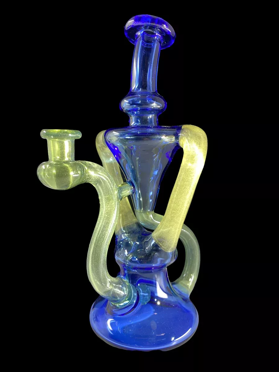 Matt D Glass Full Color Floater Recycler (Light Blue/Shifty White Satin)