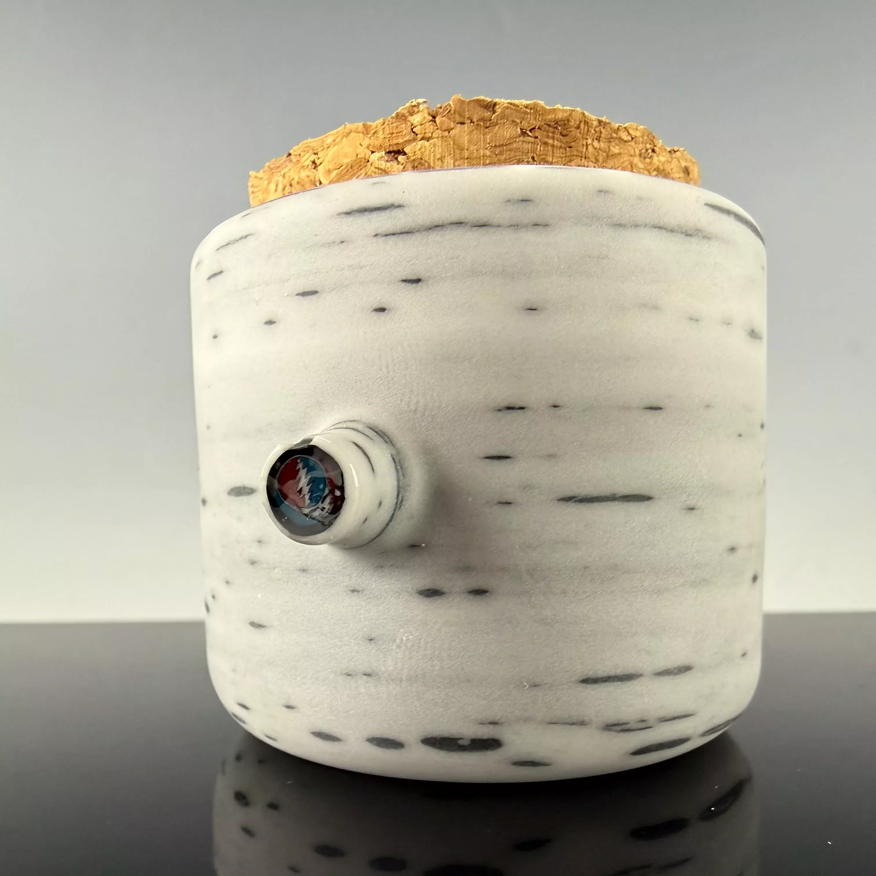 Matte "Birch Tech" Nug Jar by Engelman Glass