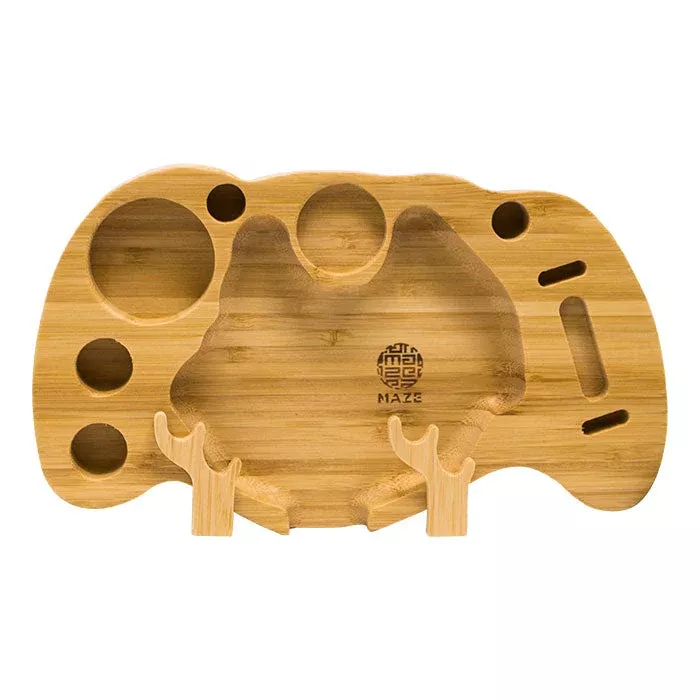 Maze Angular Bamboo Rolling Tray