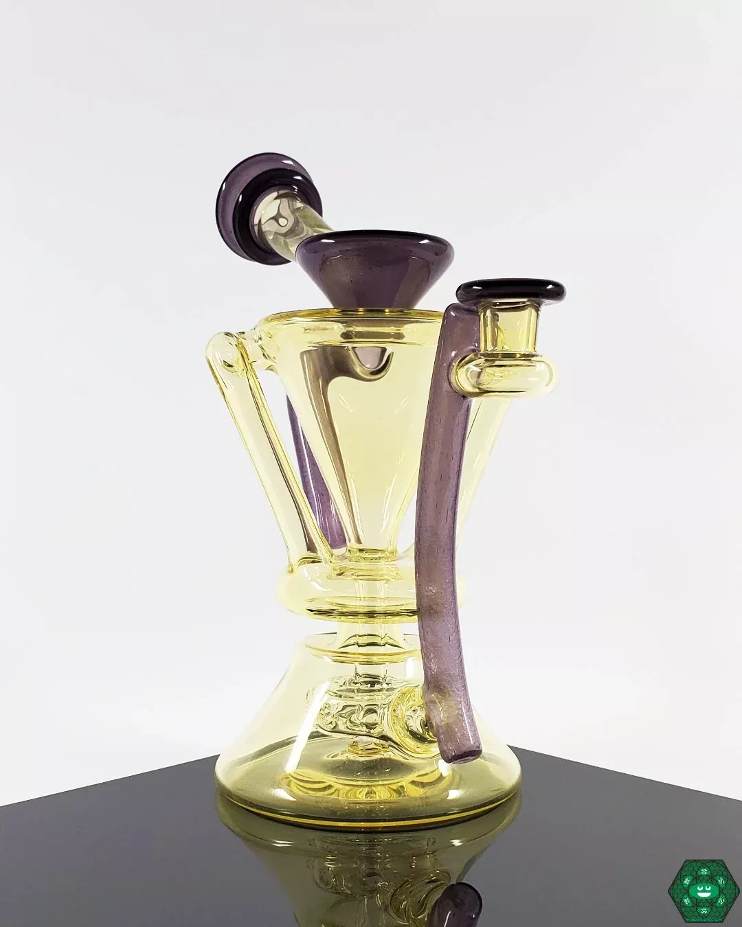 McGrew Glass Silver Serum Recycler - Unique Glass Rig for Concentrates