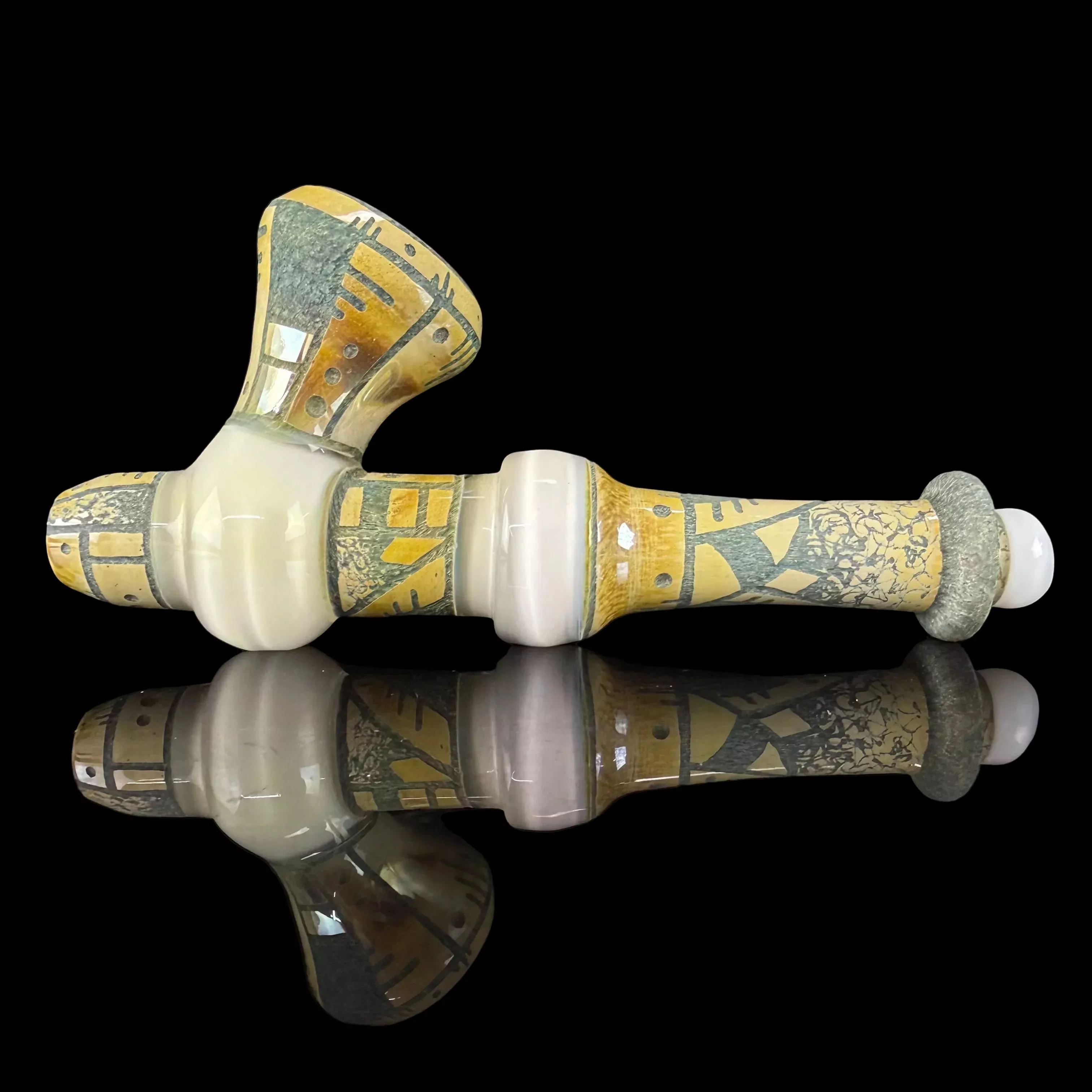 Medium "Blue Moon, Dense Ghost" Peace Pipe by Corey Clark