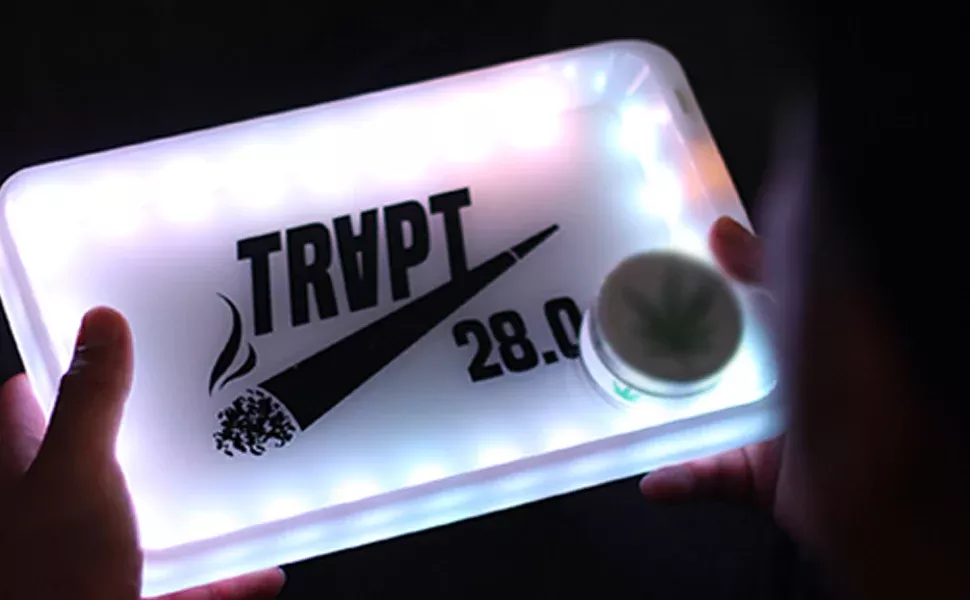 Medium LED Illuminated Rolling Trays - Assorted Designs
