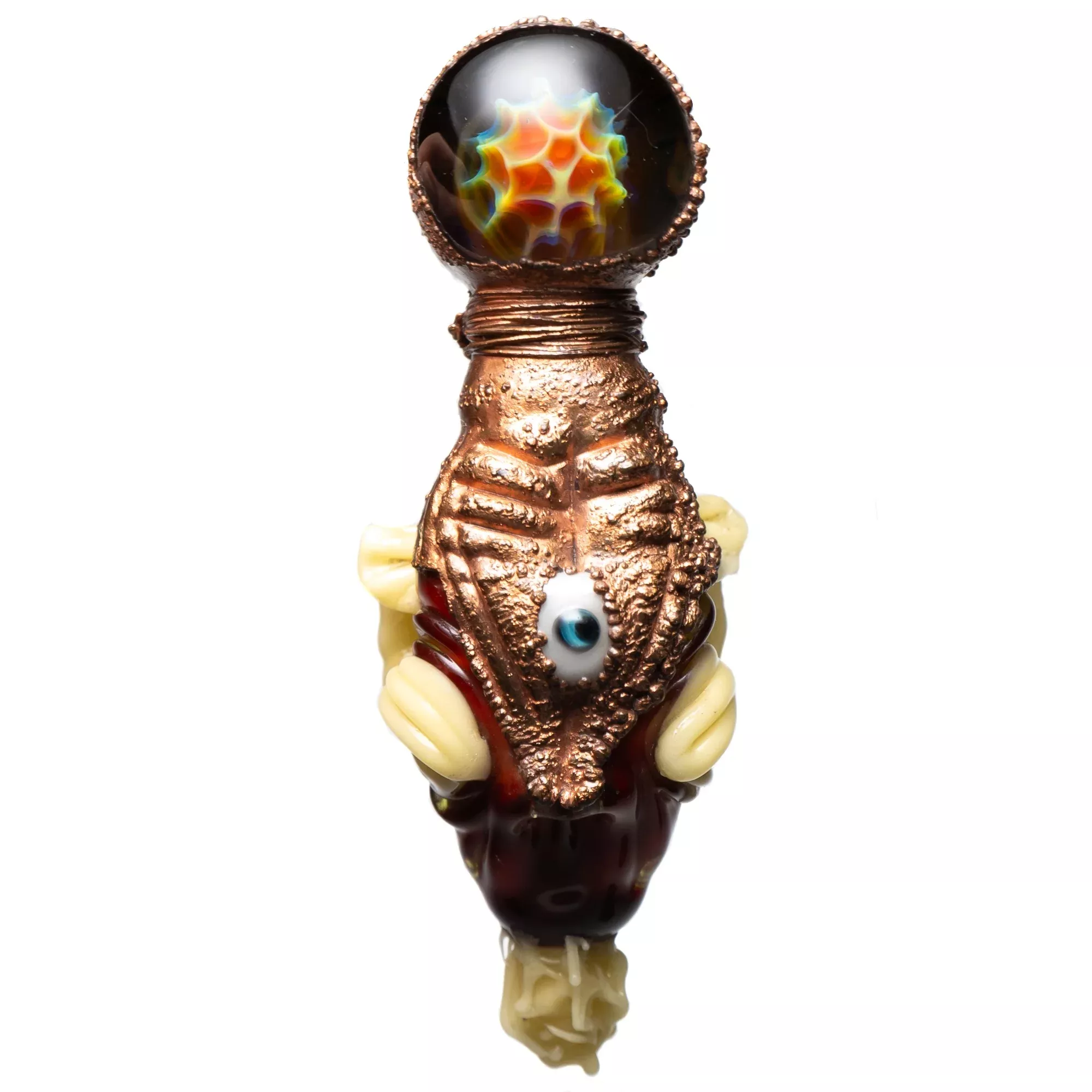 Merc - Electroformed Head Pendant - Pomegranate /Butter