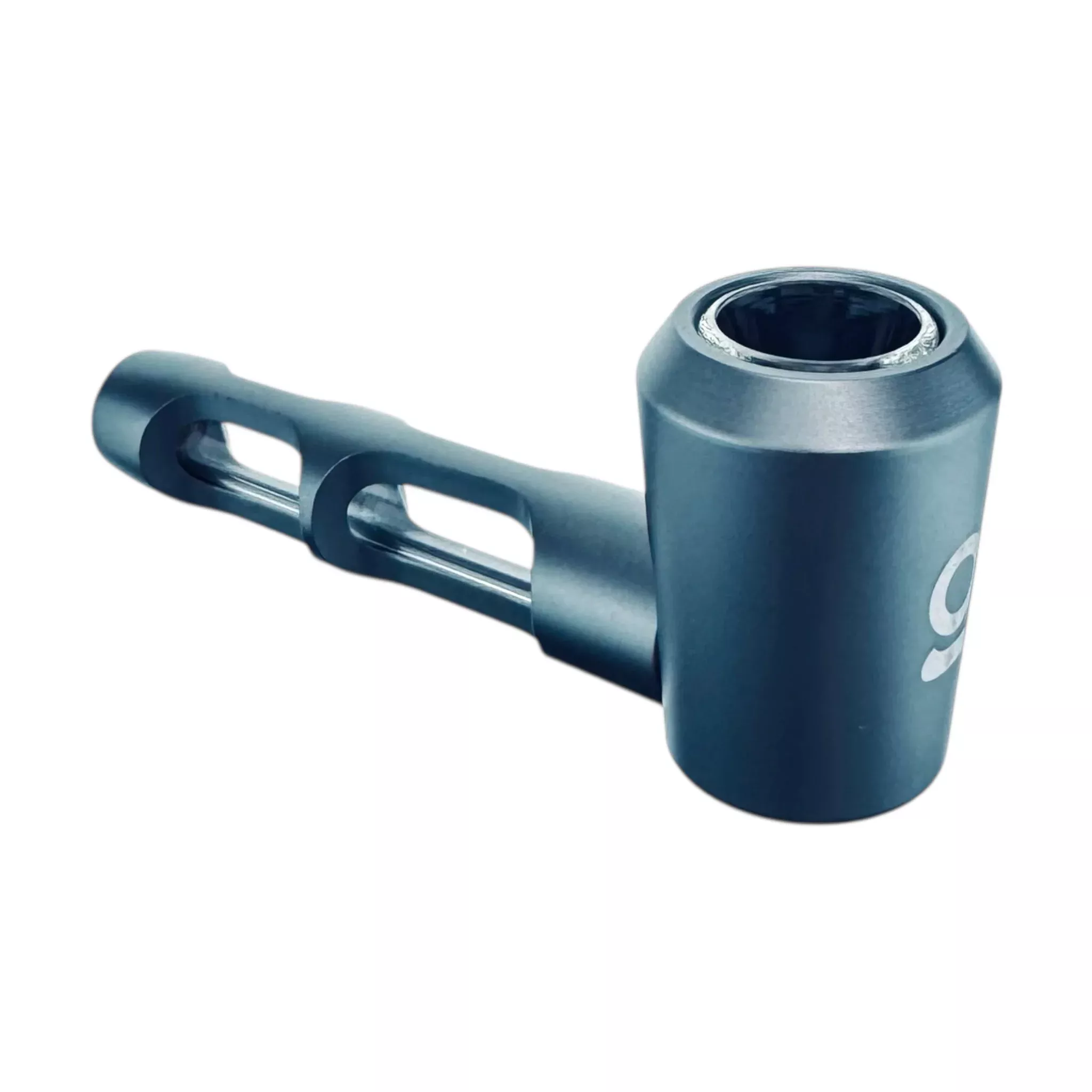 Metal Hammer And Glass Hybrid Pipe By Onorok - Gunmetal Grey