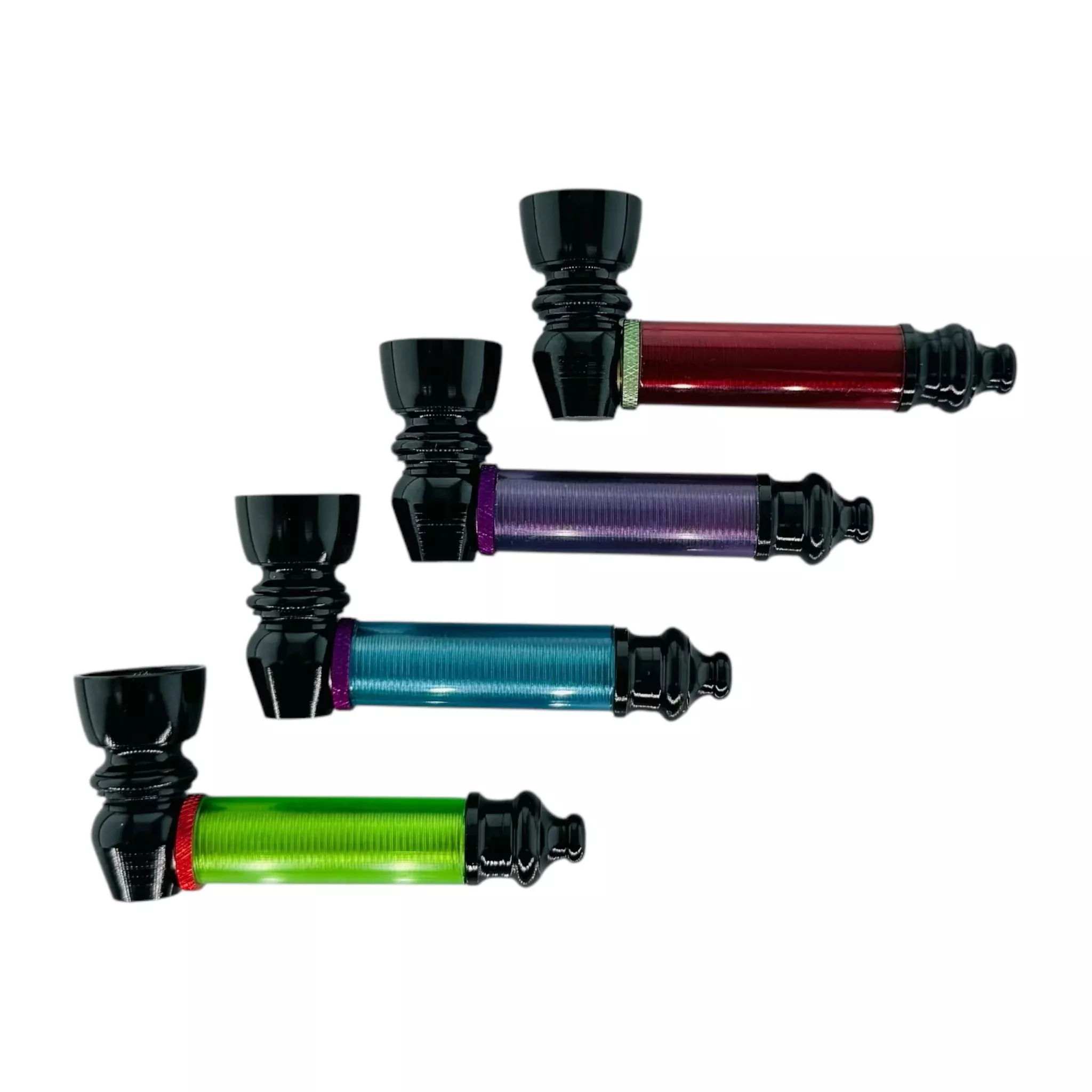Metal Hand Pipes Black & Color Basic Aluminum Metal Smoking Pipe
