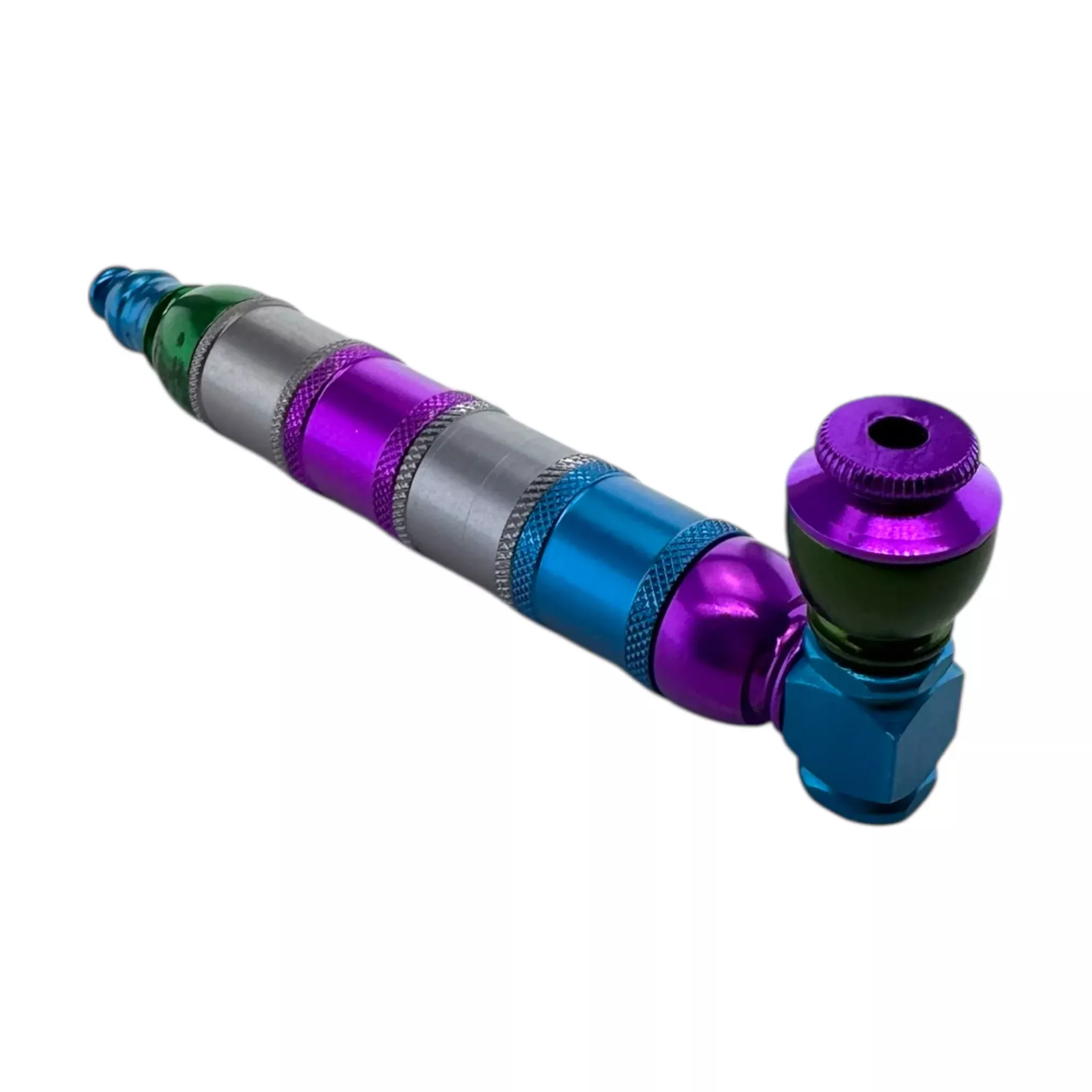 Metal Hand Pipes - Colorful Extra Large Extended Chamber Hand Pipe With Lid