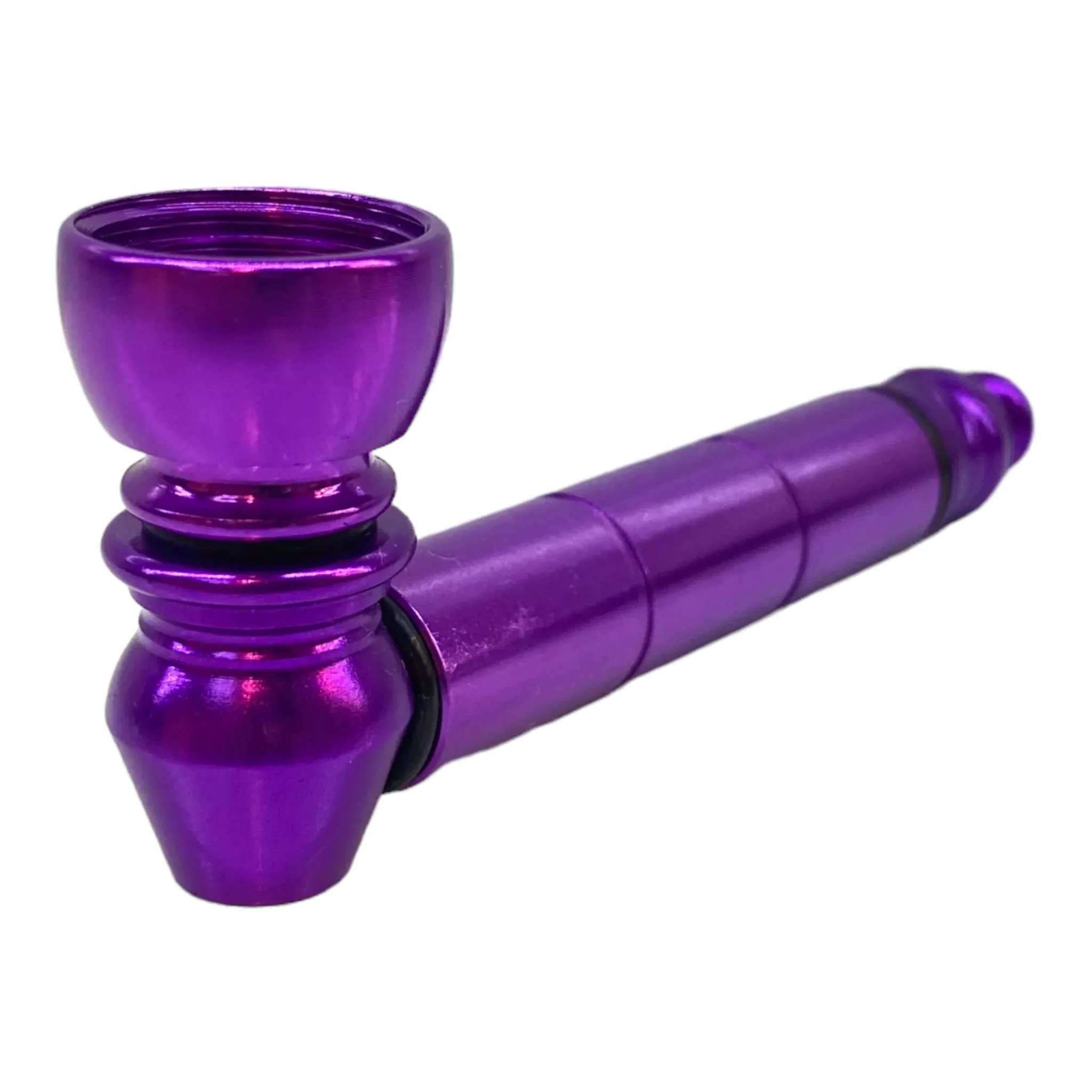 Metal Hand Pipes - Purple Basic Metal Pipe With Small Chamber