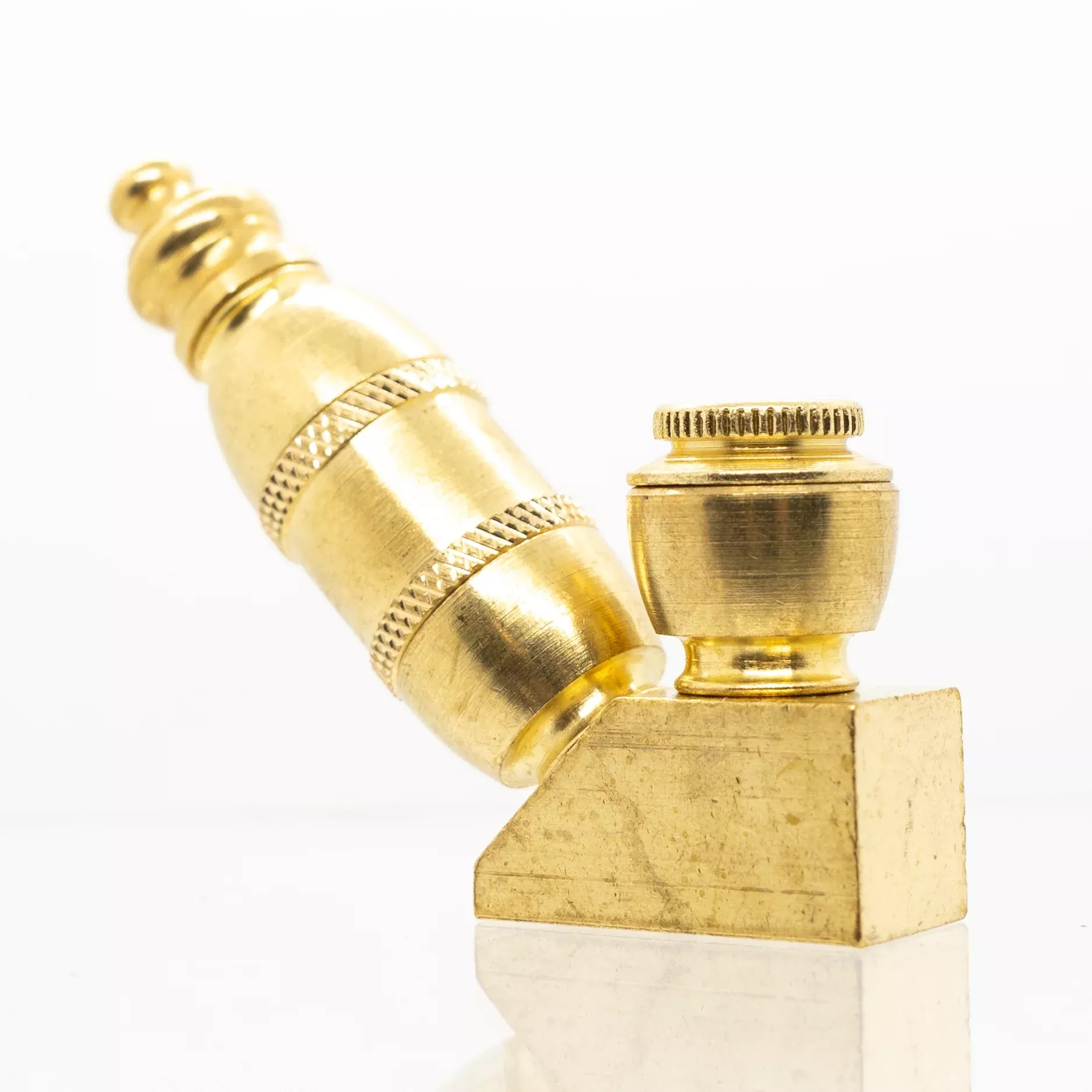 Metal Pipe - Stand Up - Double Chamber - Brass