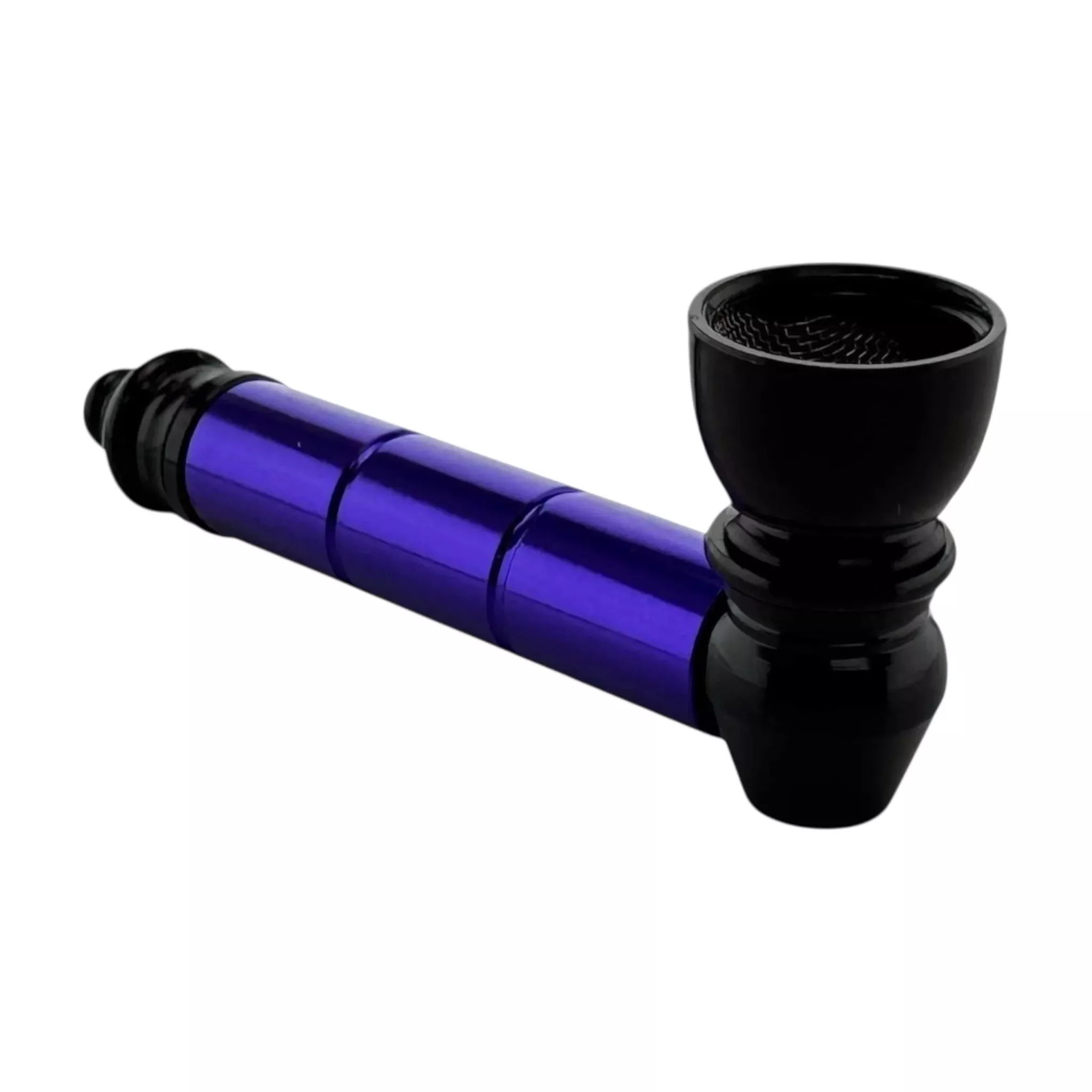 Metal Smoking Pipe Black And Purple Basic Aluminum Smoking Pipe