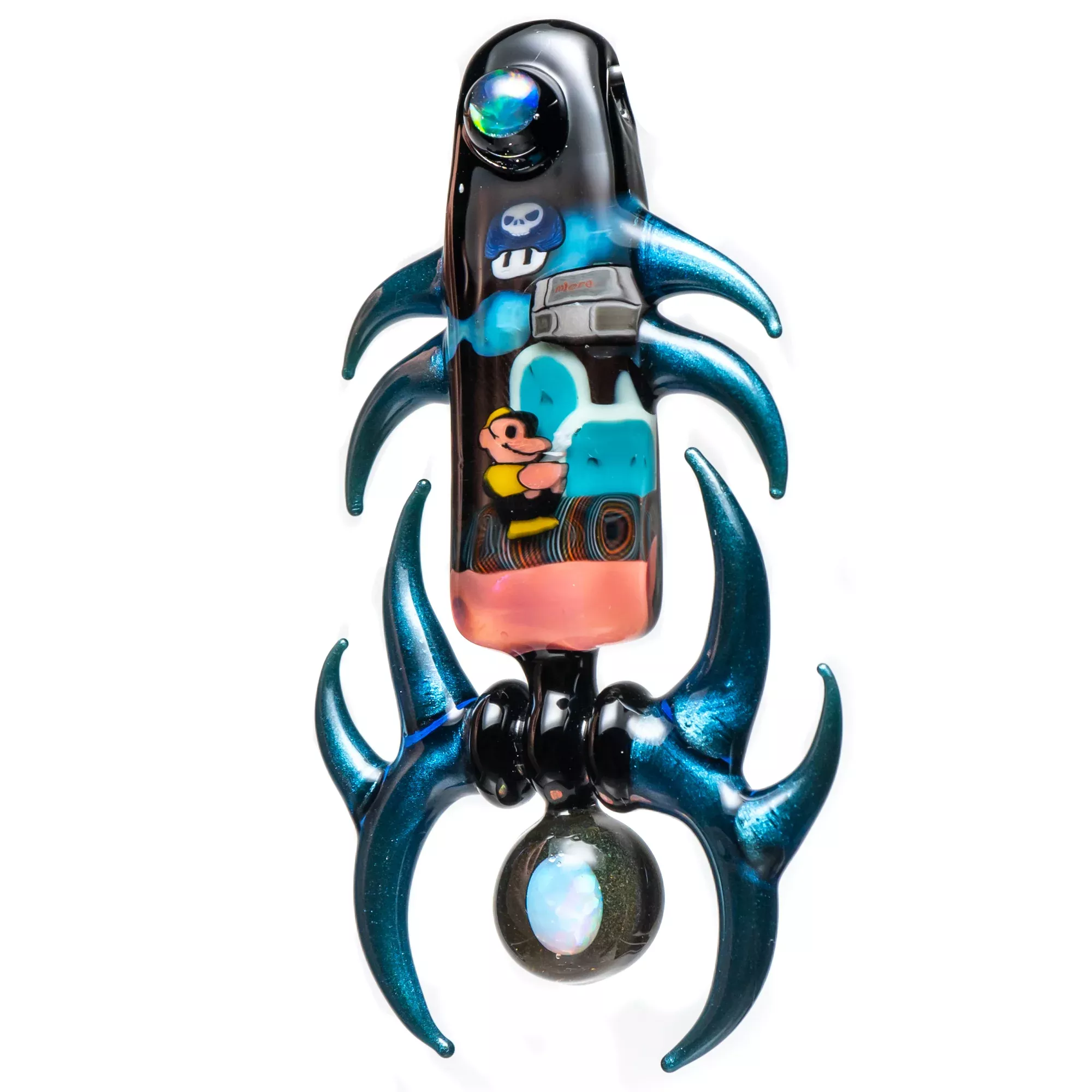 Micro X Freeek - Horn Tile Pendant - Unobtnanium