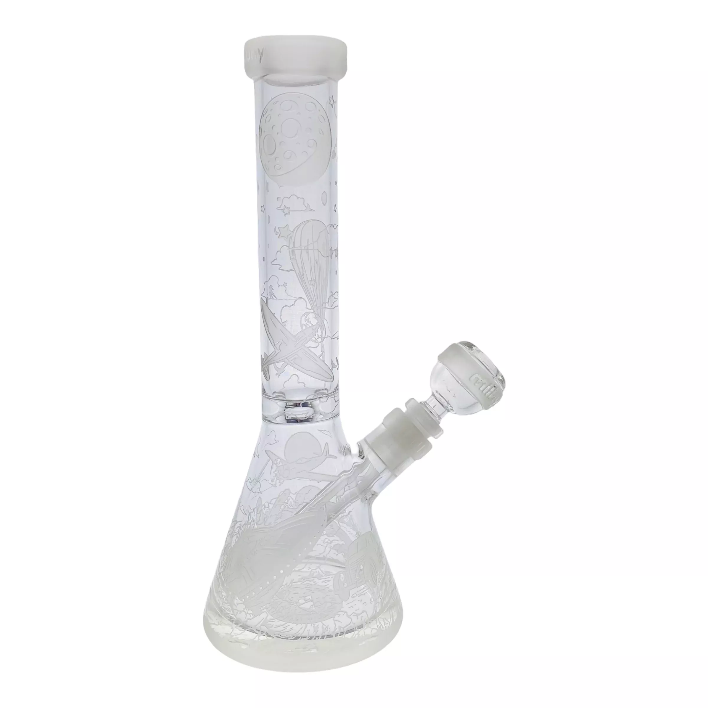 Milkyway Glass - 11 Inch Sandblasted Roswell 1947 Beaker Base Bong