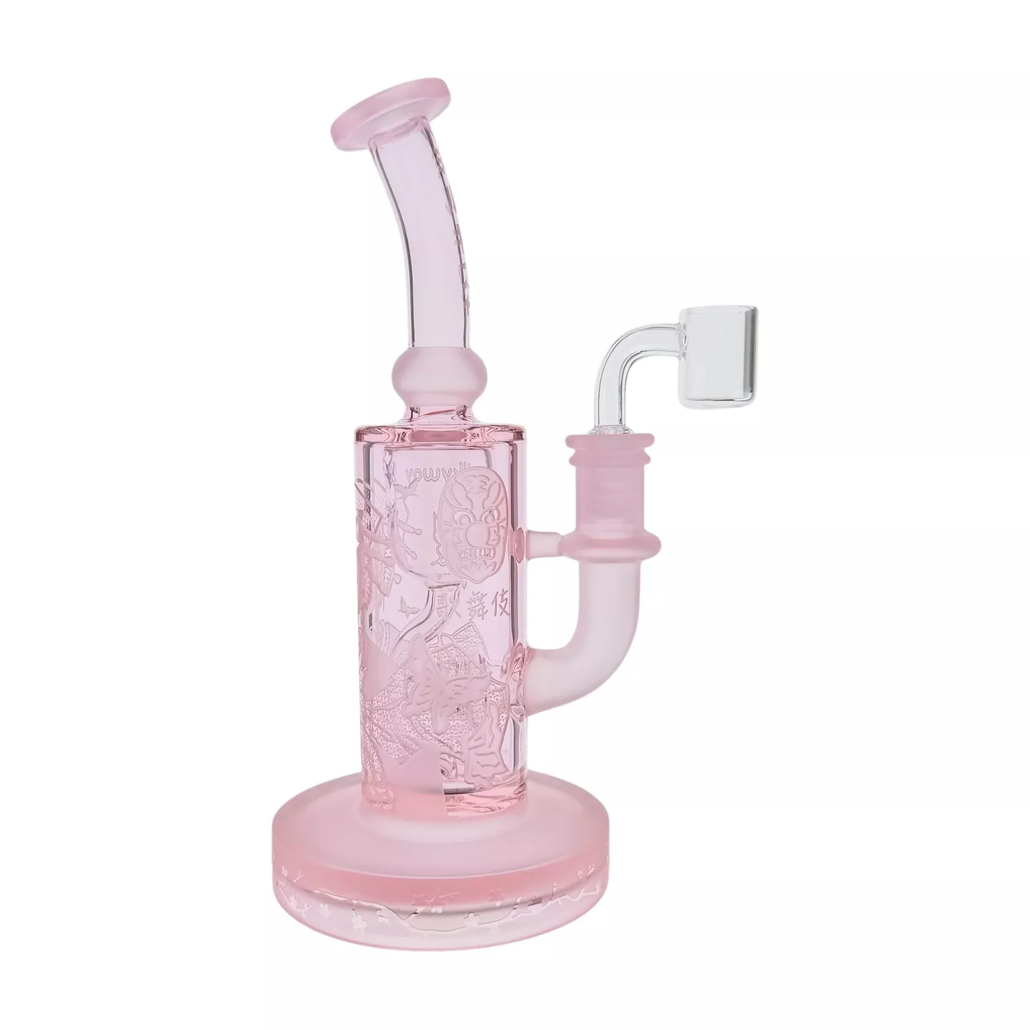 Milkyway Glass - Kabuki Recycler Dab Rig - Pink