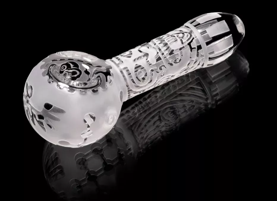 Milkyway Glass Maya Face Hand Pipe - Unique Artistic Design (Assorted Colors)