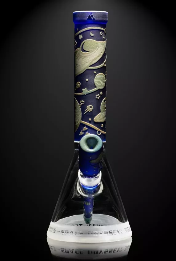 Milkyway Glass Space Odyssey 14″ Beaker Bong - Vibrant Color Design