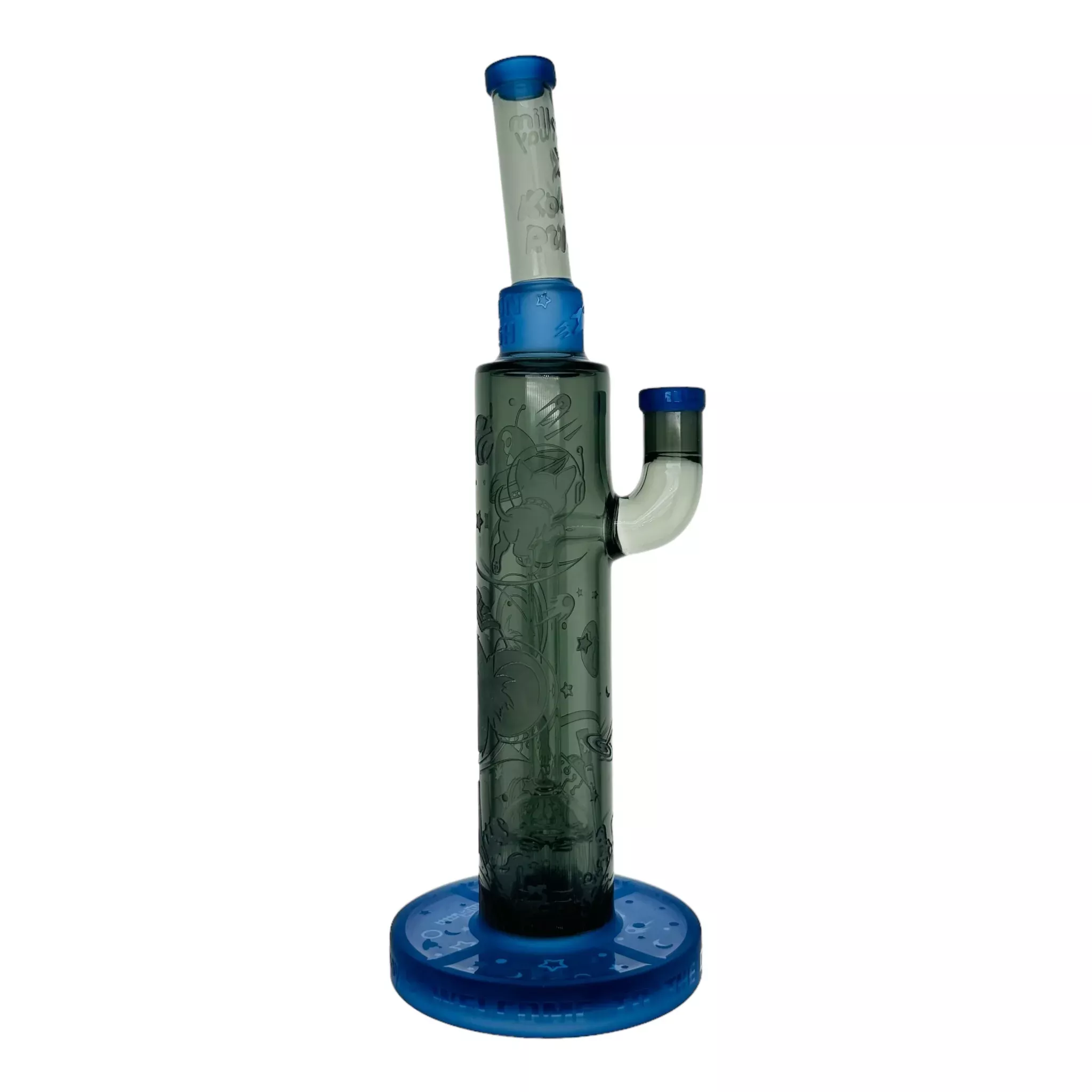 Milkyway Glass x Koala Puffs Moon Sesh 12” Dab Rig Or Bong Black And Blue