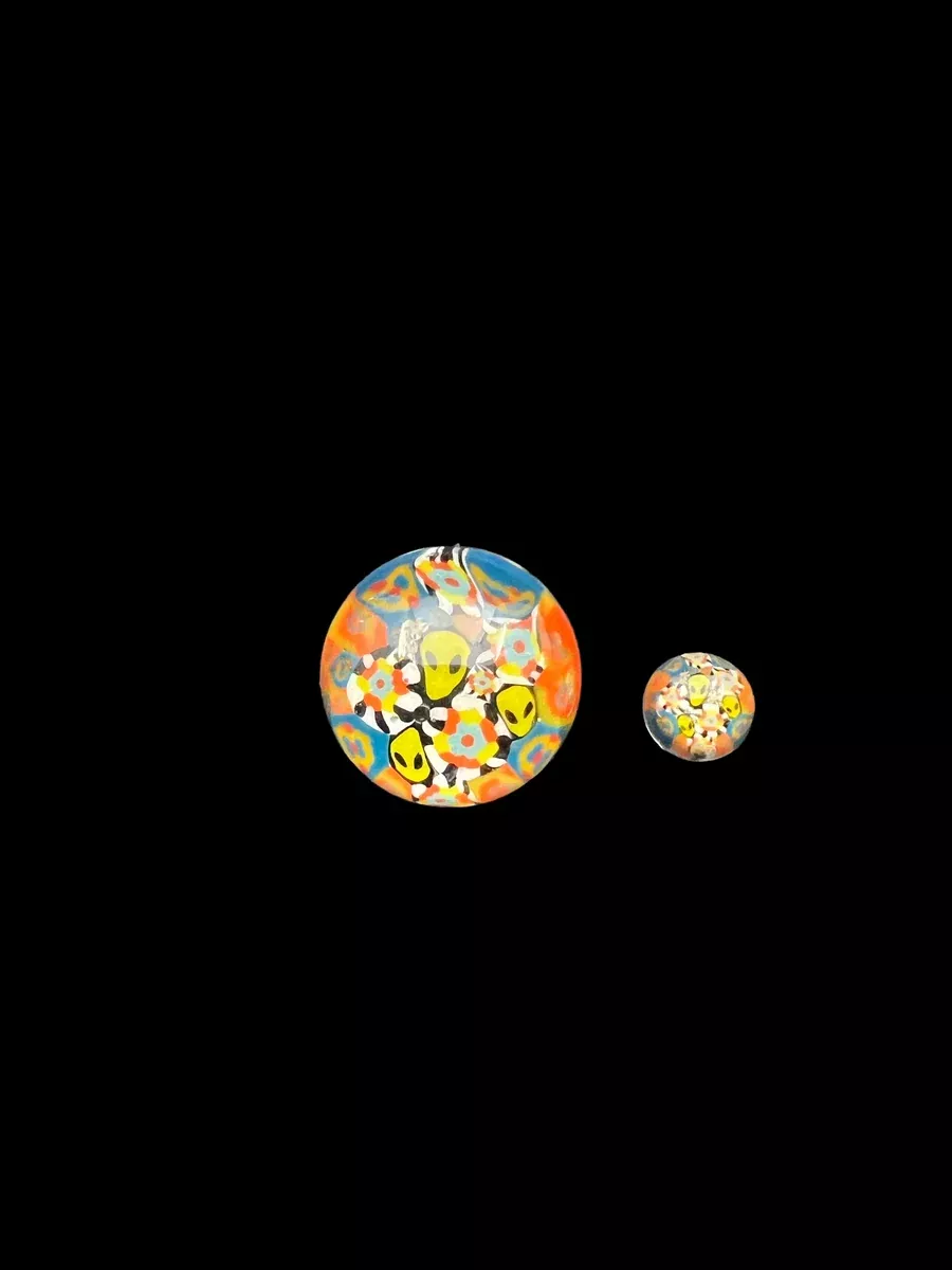 Millennium Glass Dotted Alien 2-Piece Slurper Set | Unique Dabbing Accessories for Terp Slurpers