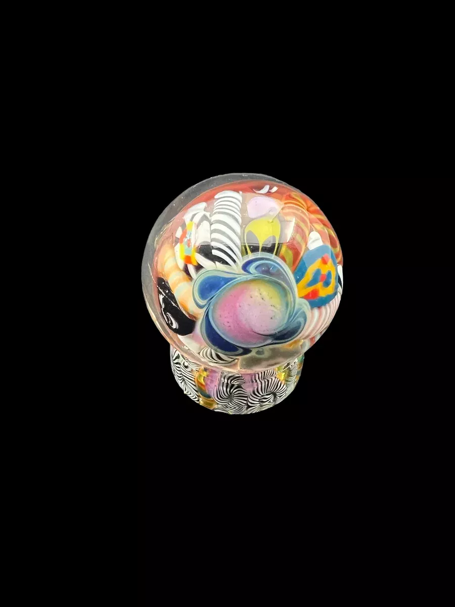 Millennium Glass x Dayzol Glass Large Marble with Stand | Artistic Glass Display Piece