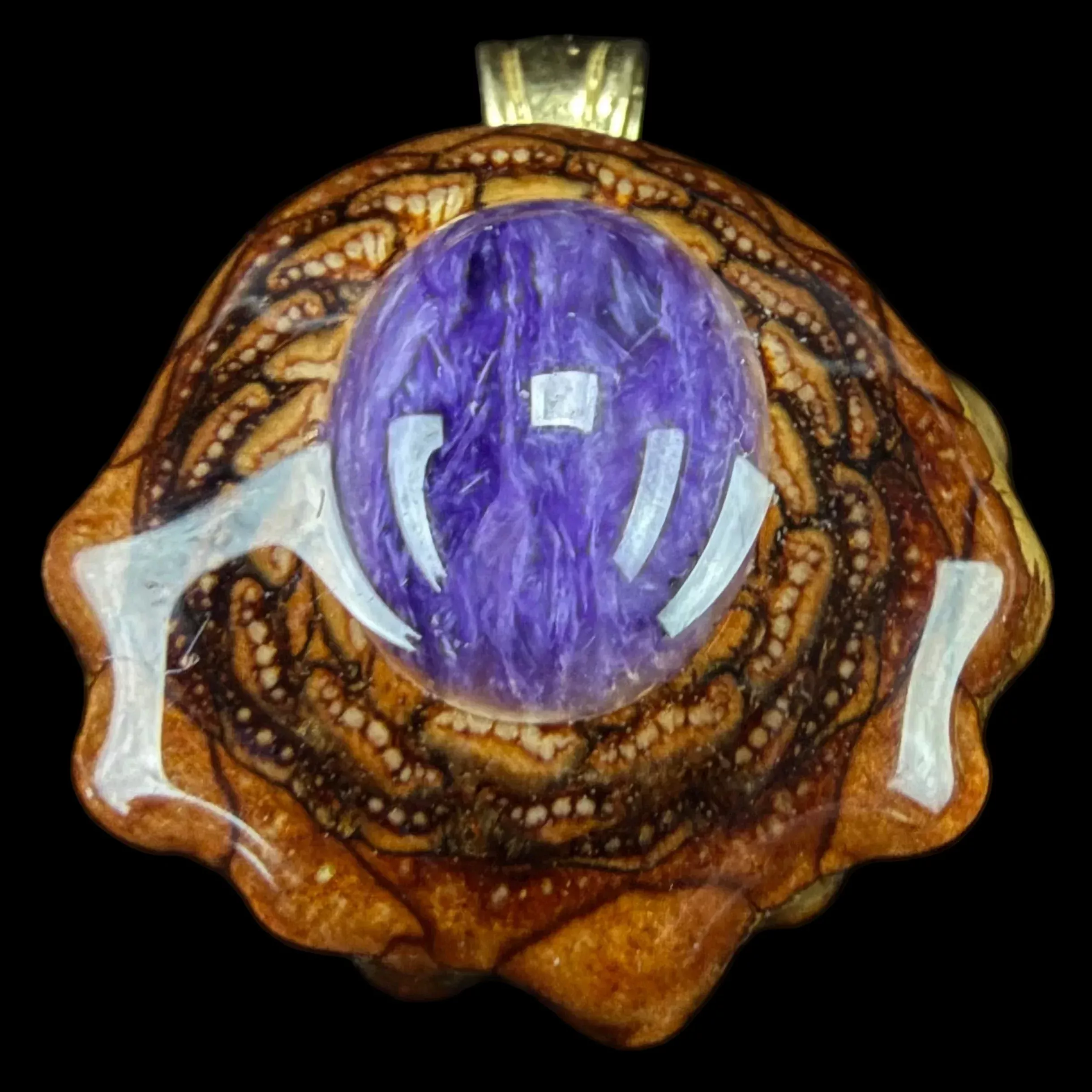 *Mini* Charoite Pendant by Third Eye Pinecones