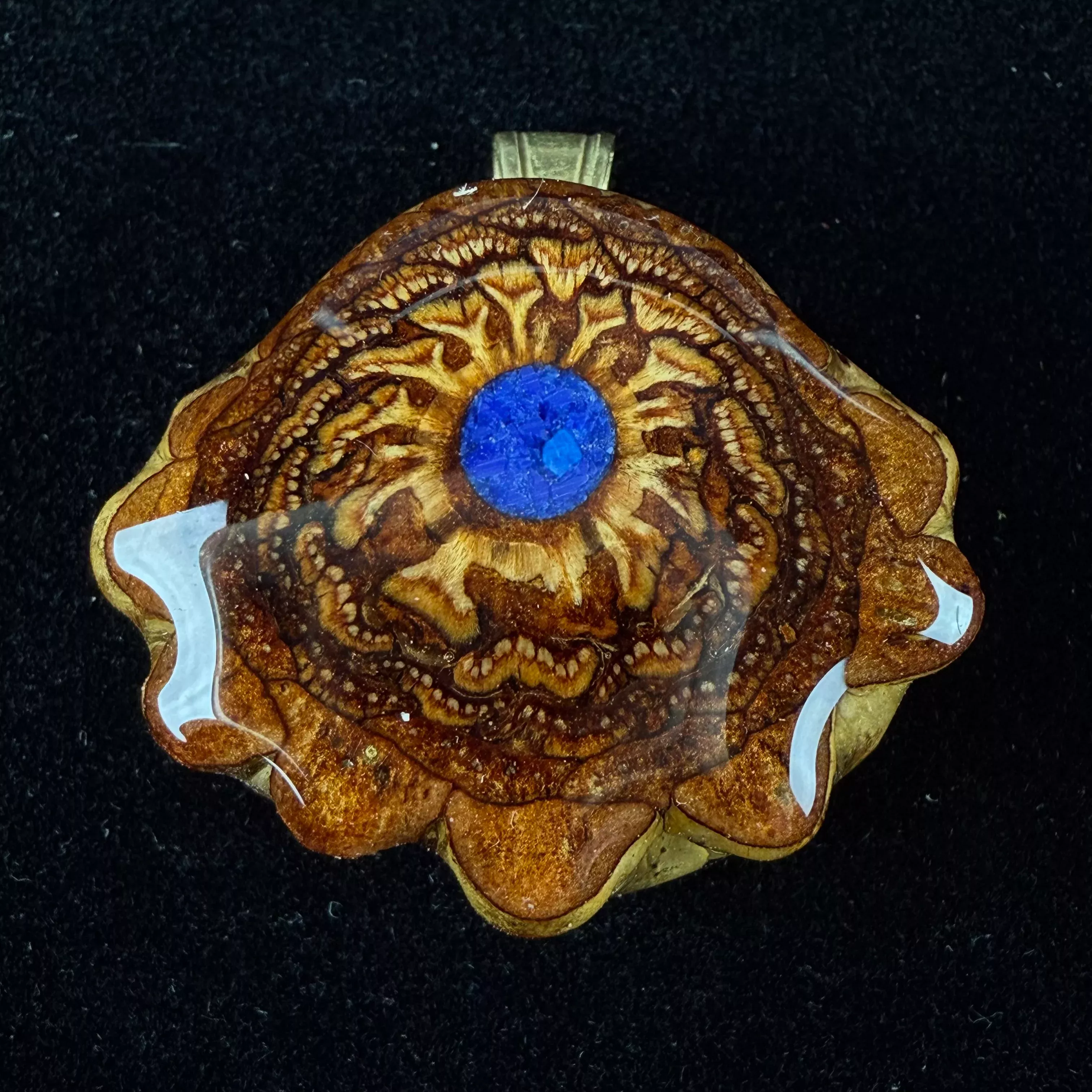 *Mini* Crushed Lapis (Glow) Pendant by Third Eye Pinecones