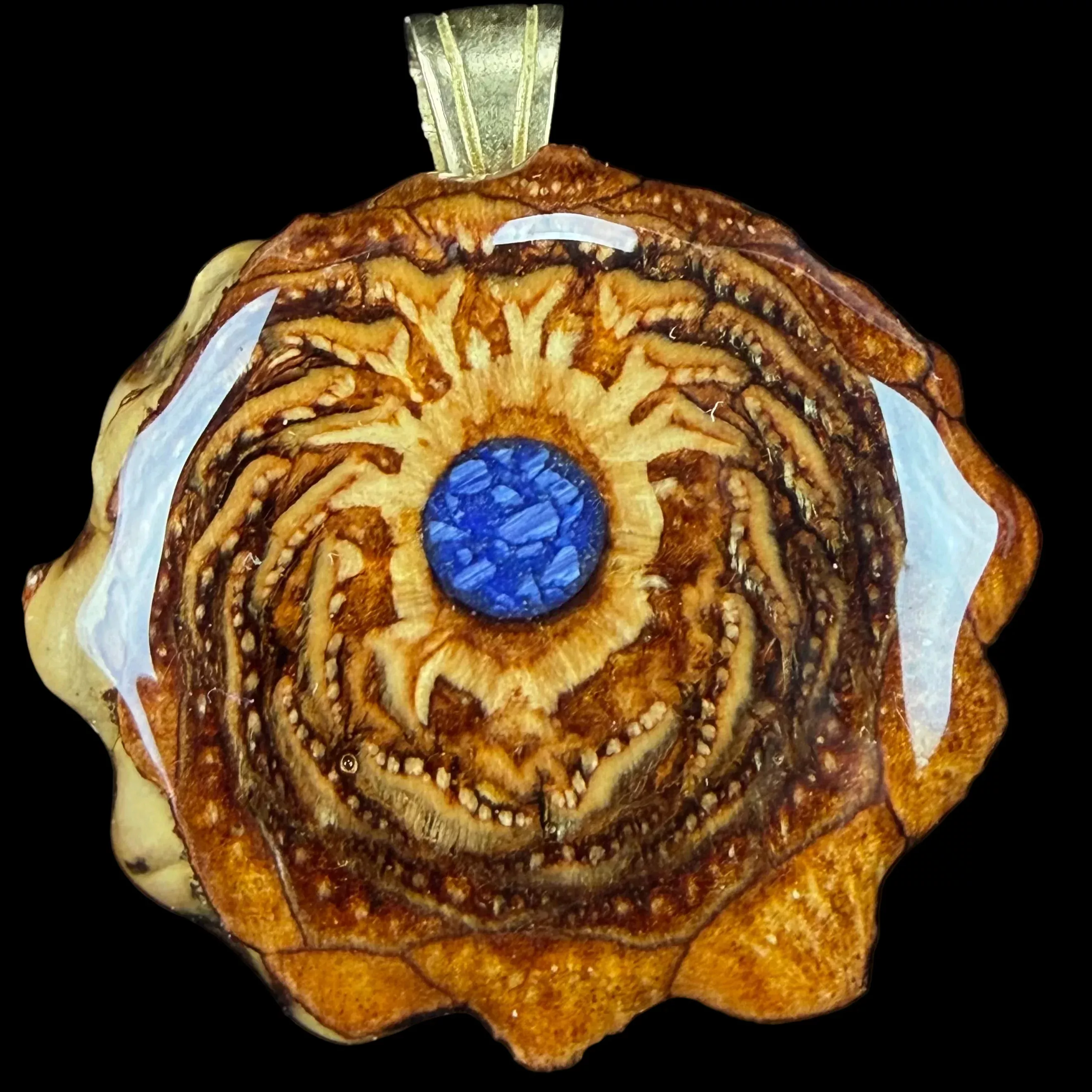 *Mini* Crushed Lapis Lazuli (Glow)Pendant by Third Eye Pinecones
