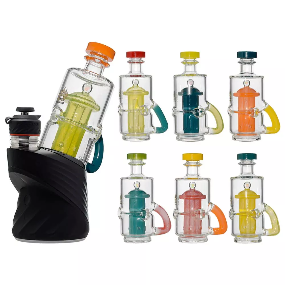 Mini French Press Recycler Rig Glass Attachment for Puffco Peak OG & Pro | Calibear