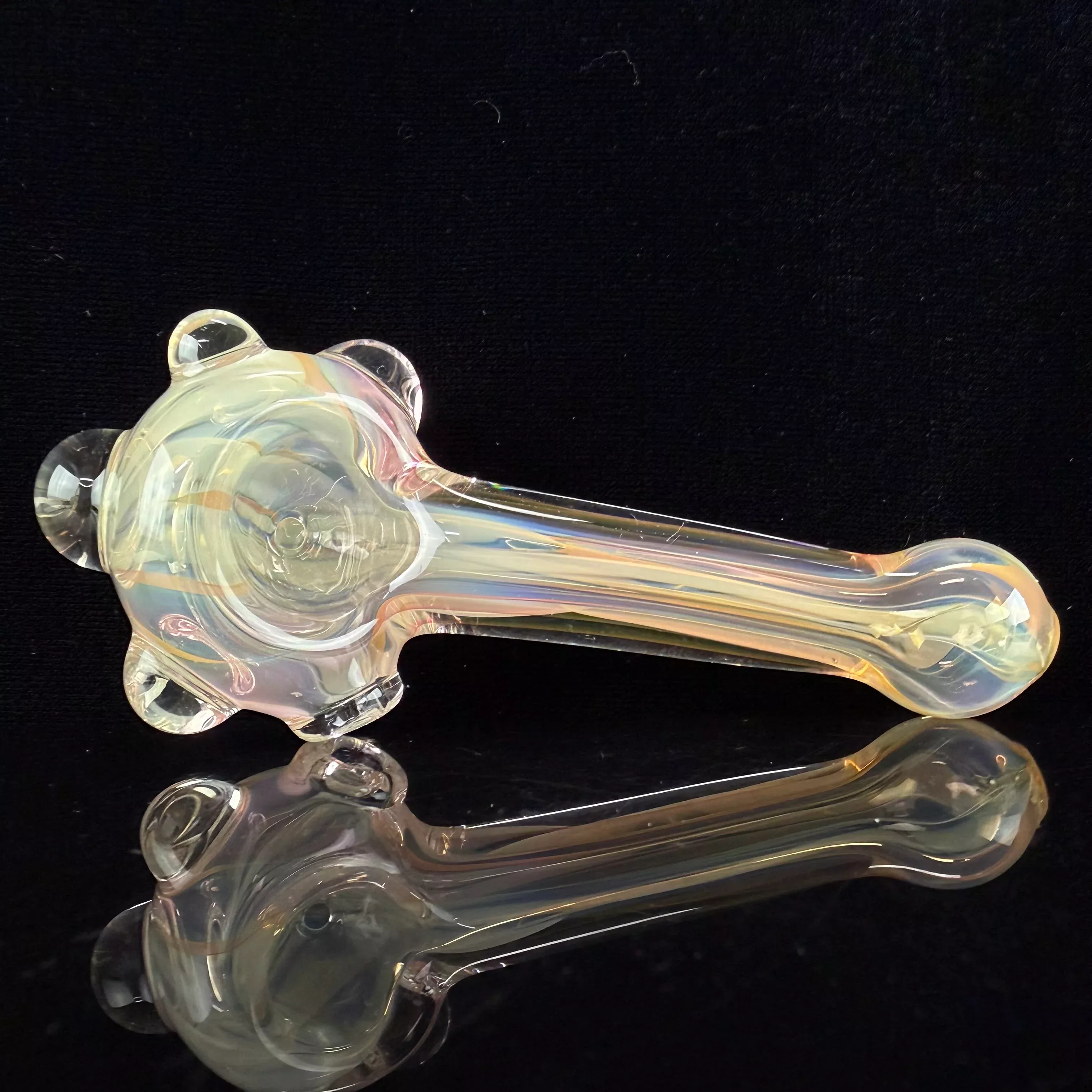 Mini Gold & Silver Fumed Handpipe by Carsten Carlile