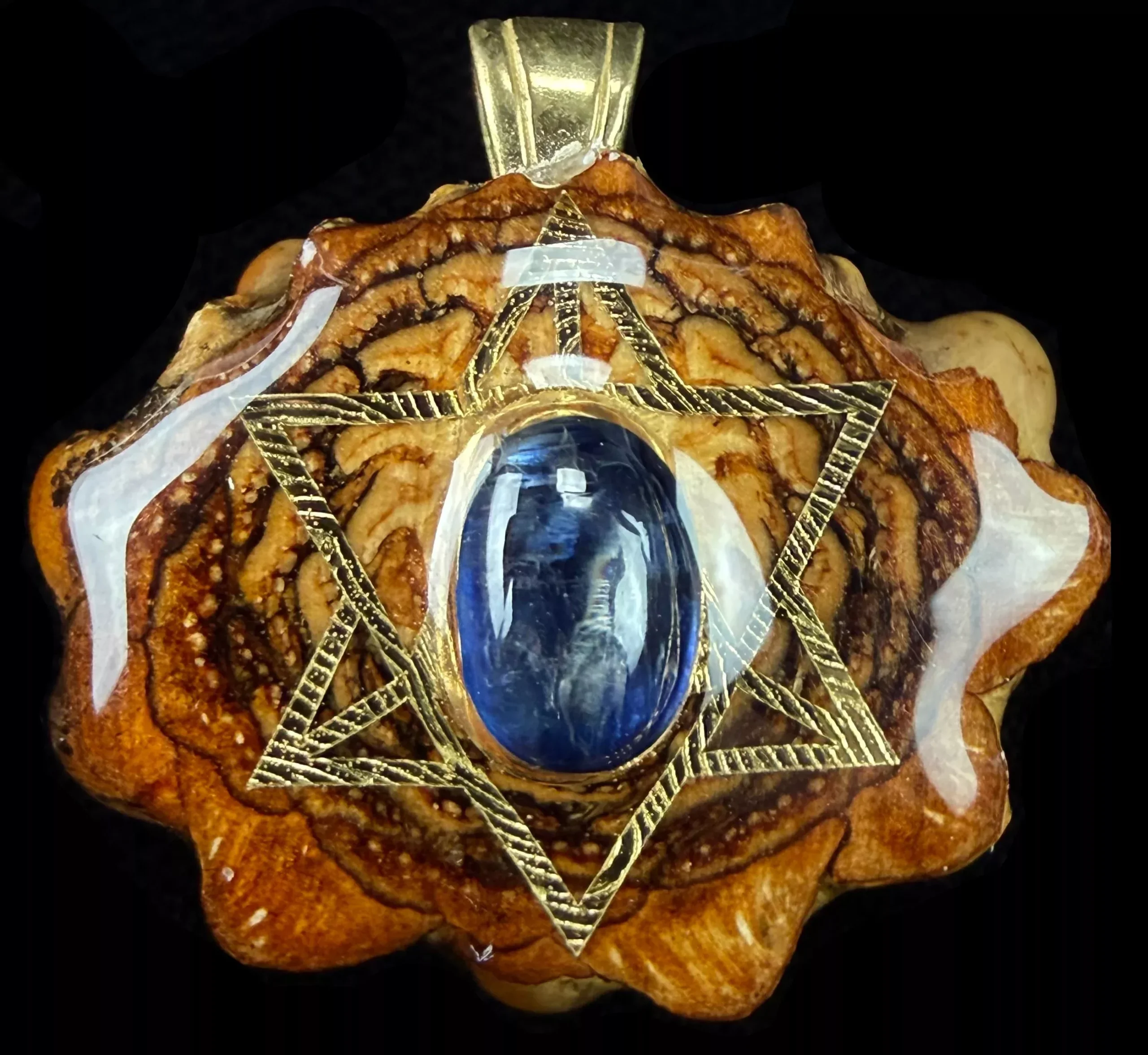 *Mini* Kyanite W/ Gold Merkaba Pendant by Third Eye Pinecones