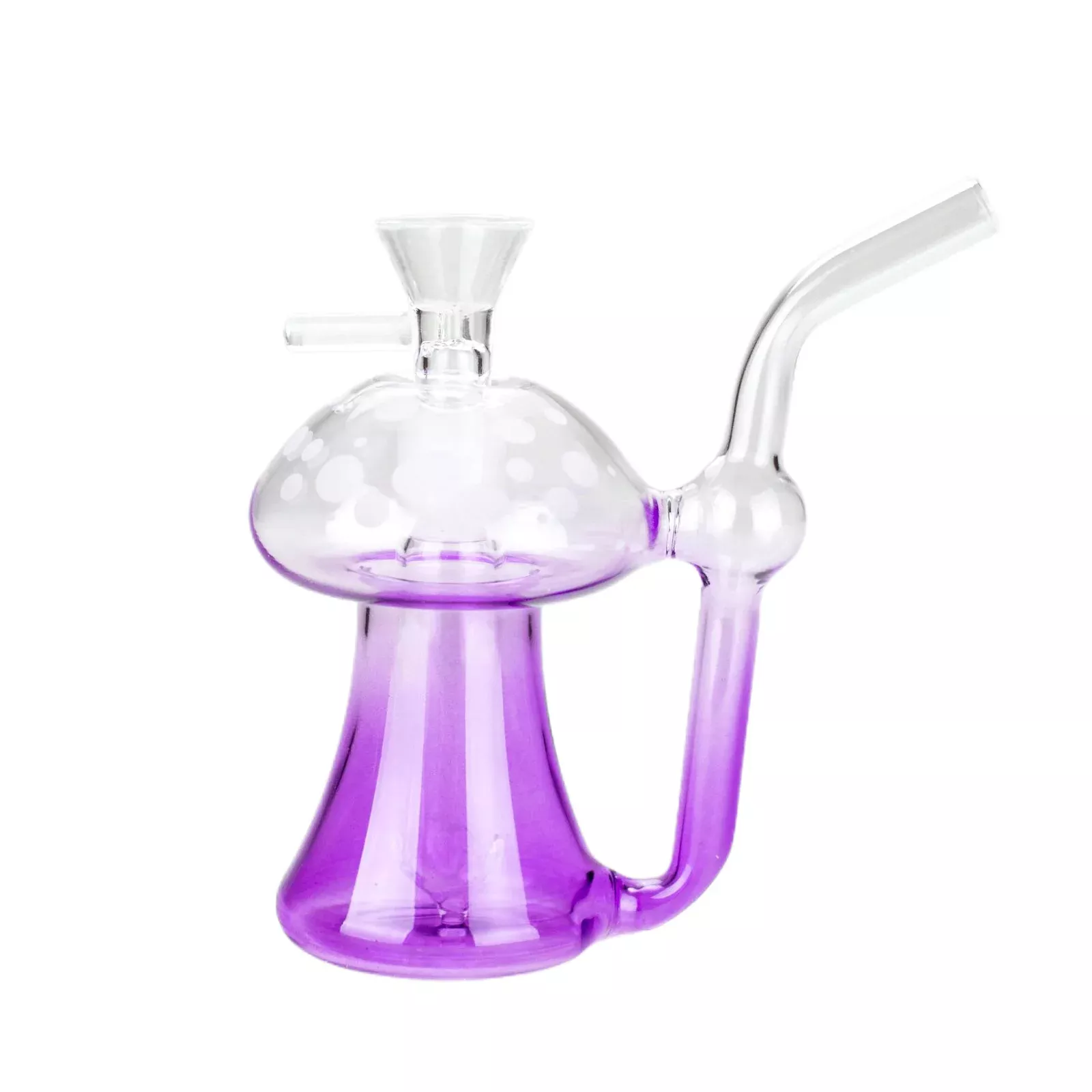 Mini Purple Mushroom Glass Bong 5″