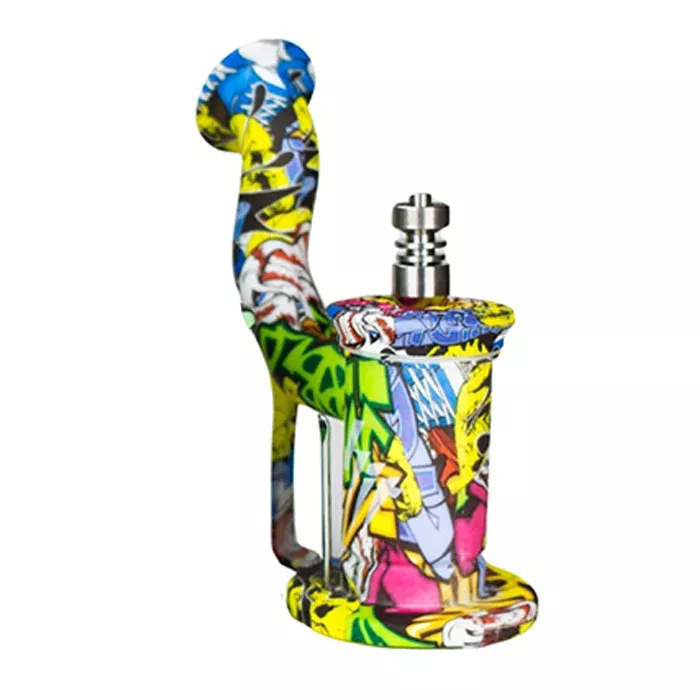 Mini Silicone Dabber Rig with Titanium Nail