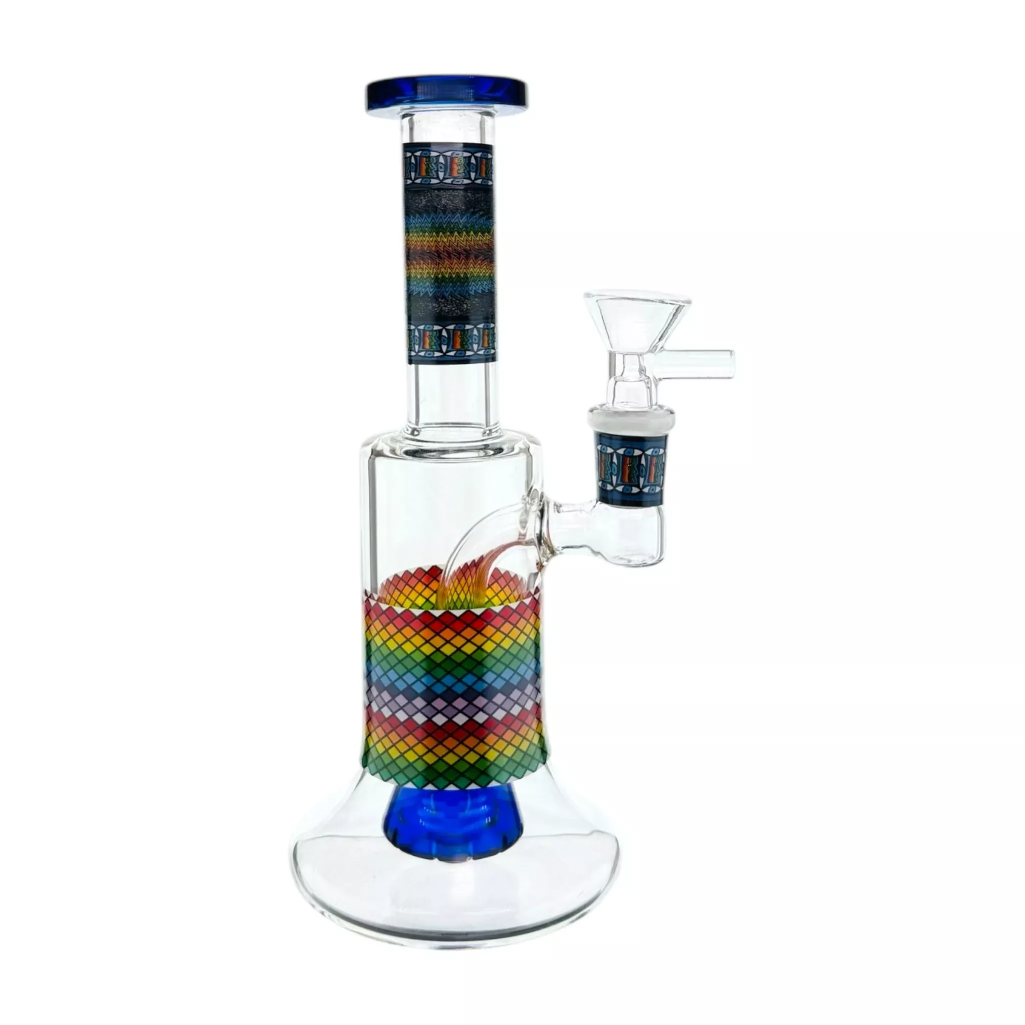 Mini Tube Glass Bong With Rainbow Reversal Flip