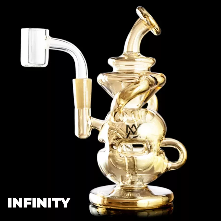 MJ Arsenal Gold Infinity Mini Rig – Elegant Design with Superior Function for Flavorful Dabs