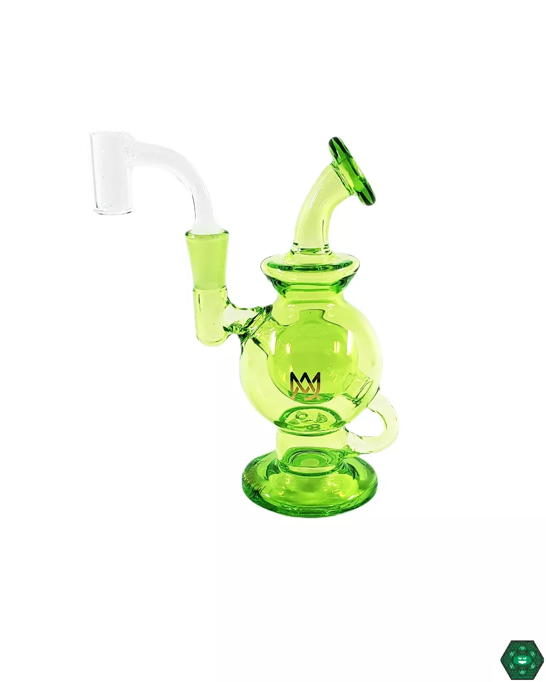 MJ Arsenal Matrix Green Atlas Mini Rig – High-Functioning 10mm Dab Rig