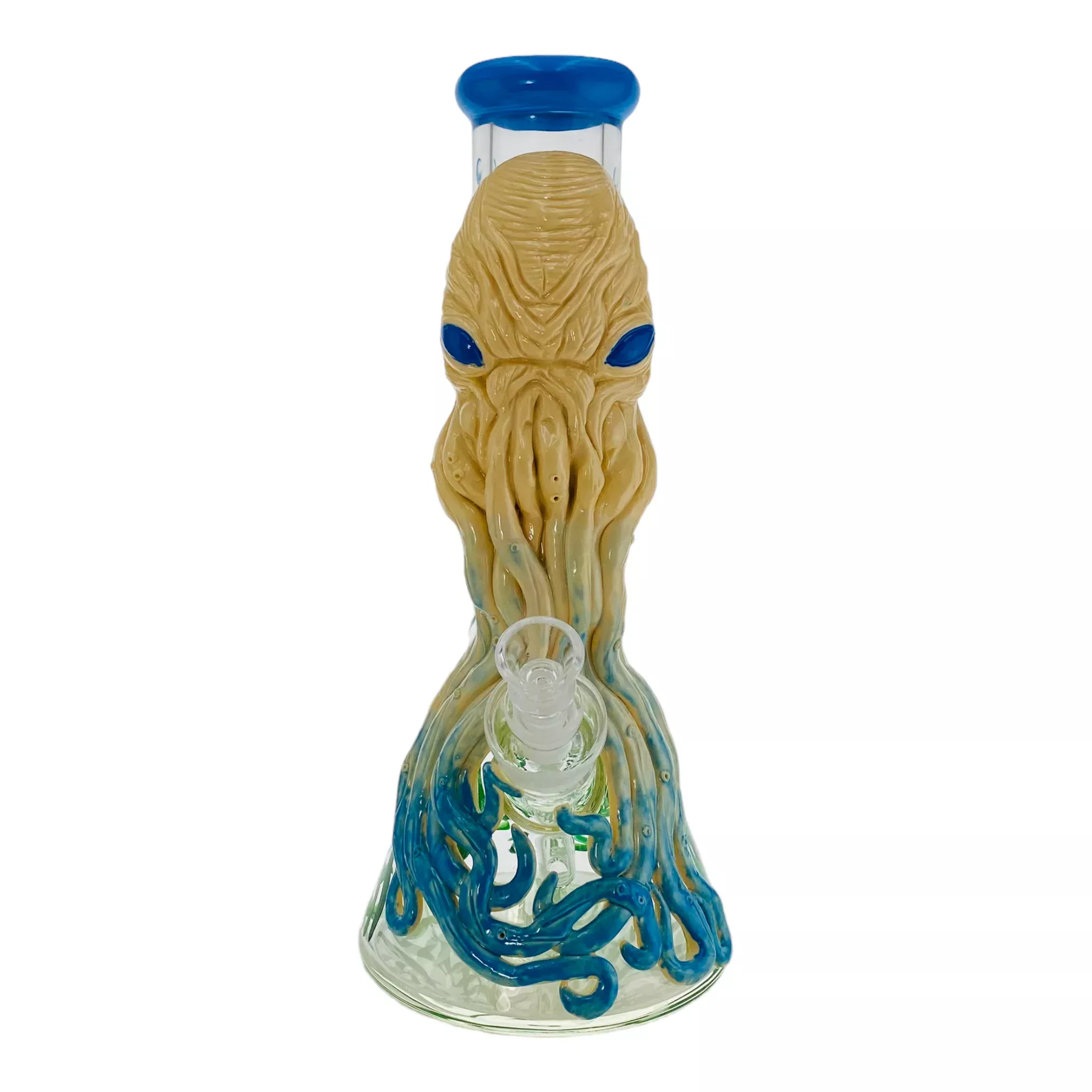 Monster Bongs - 12 Inch Octopus Face Beaker Bong With Blue Mouthpiece