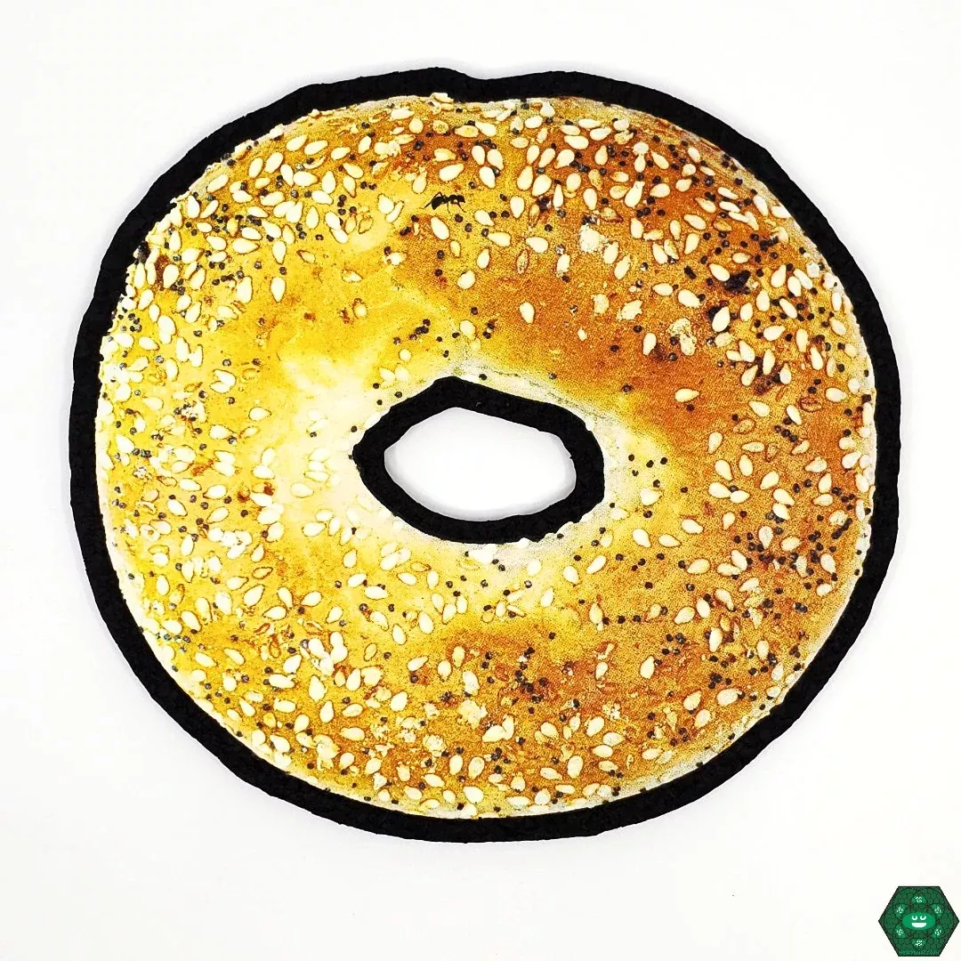 Mood Mats Bagel 8" - Eco-Friendly Piece Mat with Unique Design