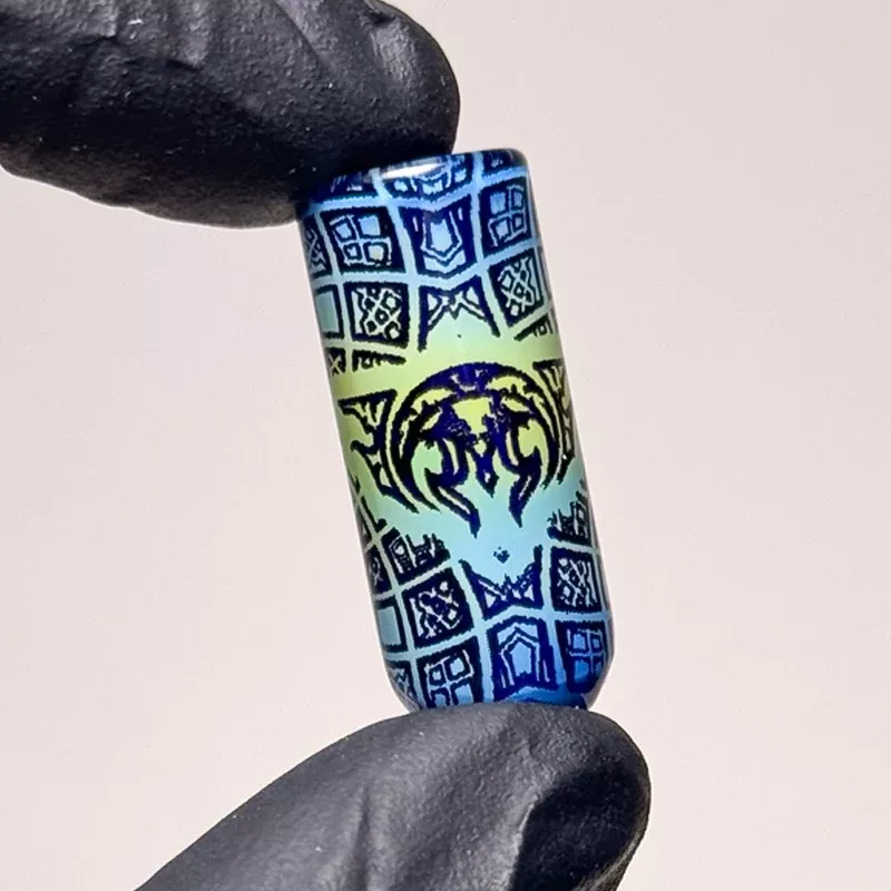 Mothership - Glass Tip - Hologram Tech Green Blue #3