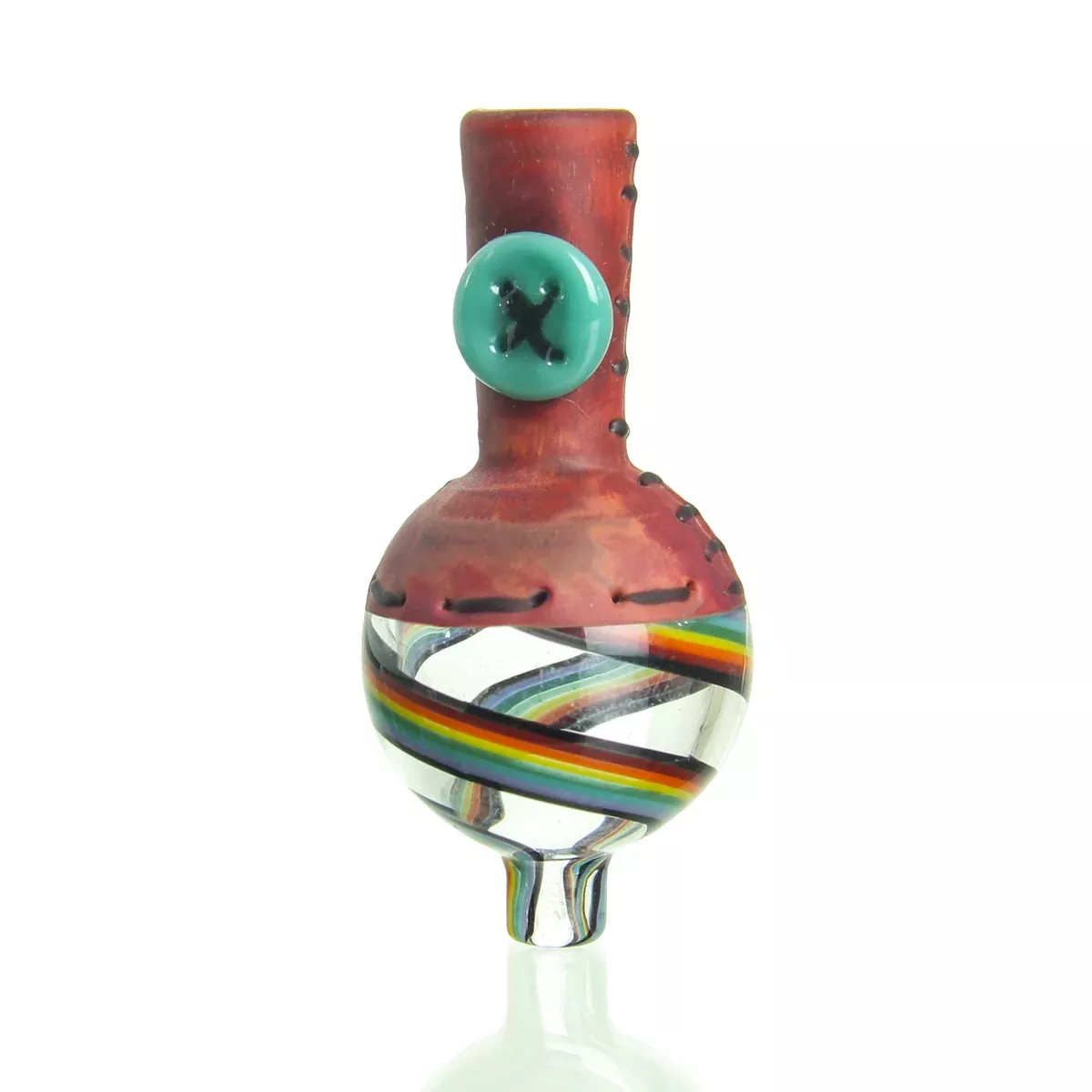 Muller Glass - Bubble Cap - Persimmon Strike