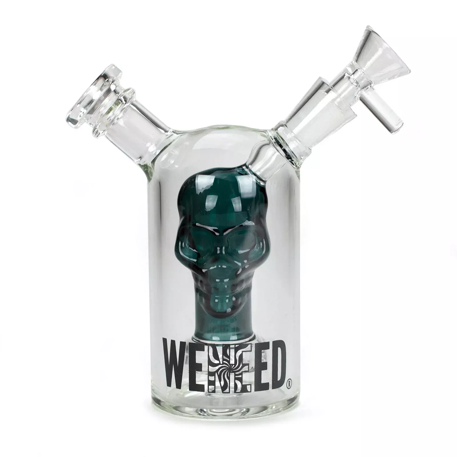 Noir Skull Glass Mini Bong 5"