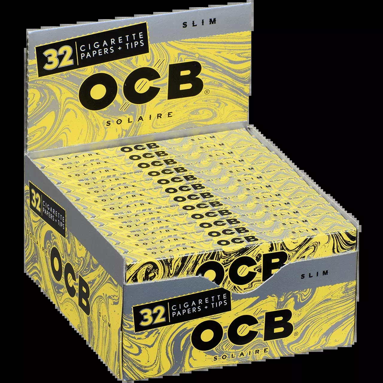 OCB Solaire Slim Papers + Tips – 24ct Display Box