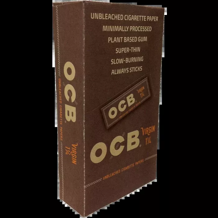 OCB Virgin Slim Rolling Papers – Super Thin Unbleached 24ct Box