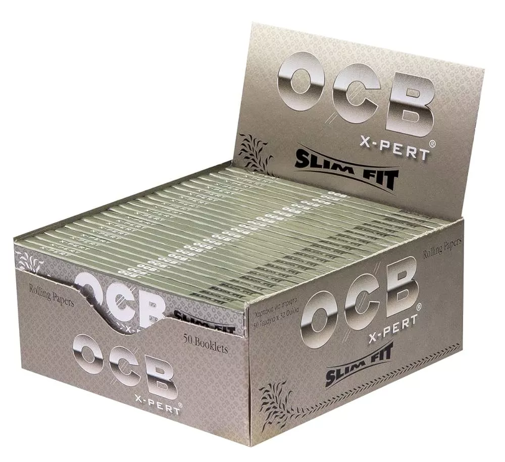 OCB X-Pert Slim Fit Rolling Papers – 24ct Display Box (32pk)