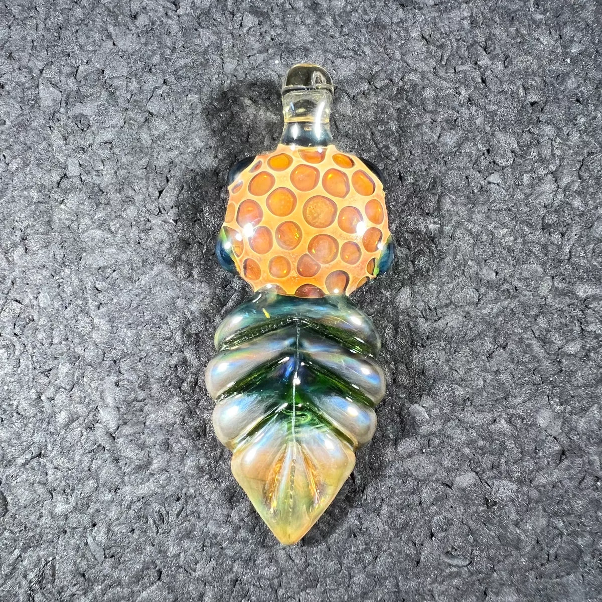Odd Bob - Silvered Honeycomb Leaf Pendant