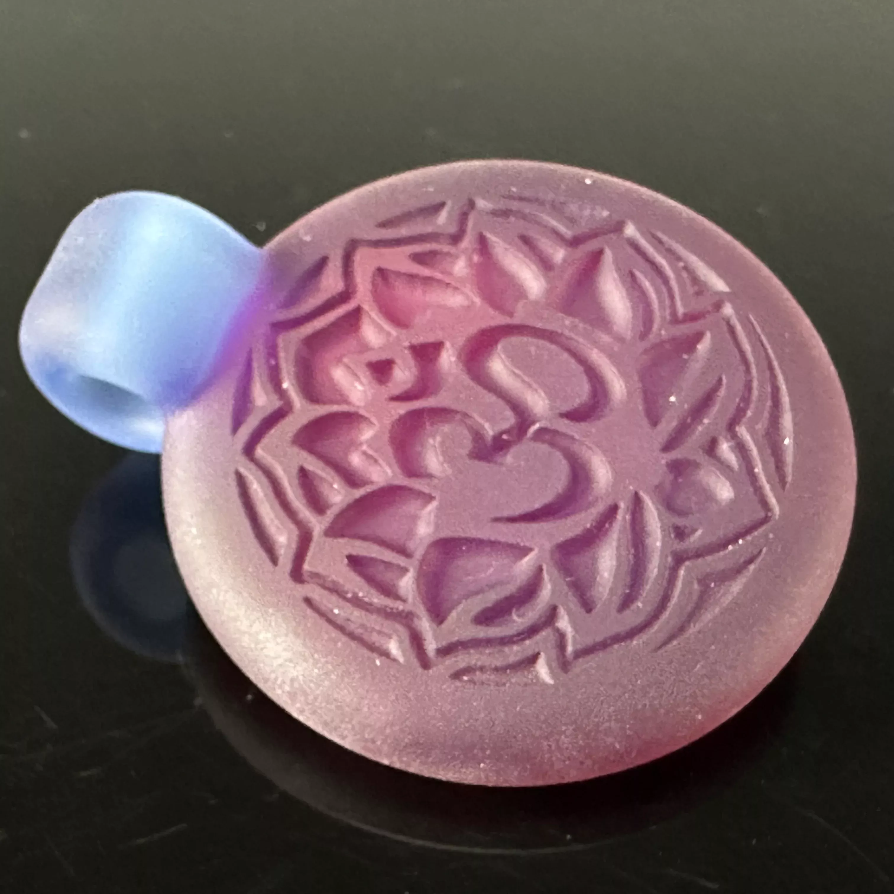 "Ohm Lotus" Matte Pendant from GlassMaze