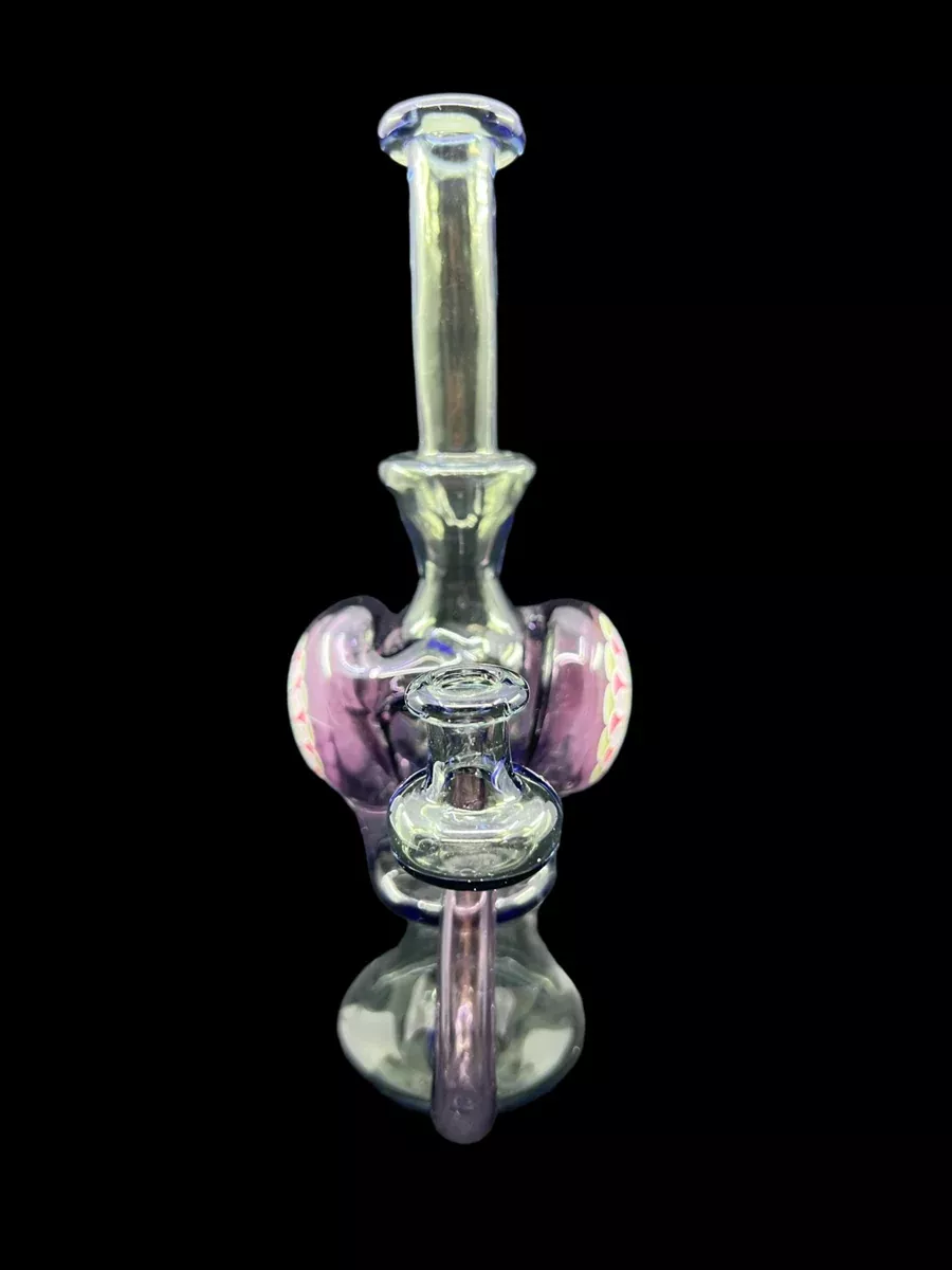 Olour Glass Dotted Recycler - Potion Parallax CFL | Unique Functional Glass Art