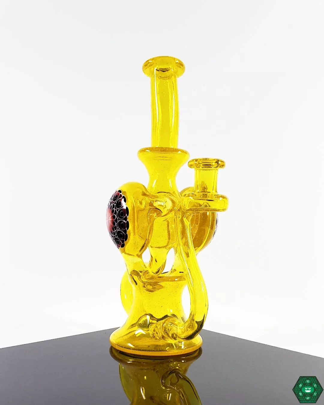 Olour Glass Terps Dotted Recycler – 4-Hole Perc & Artistic Dot Design