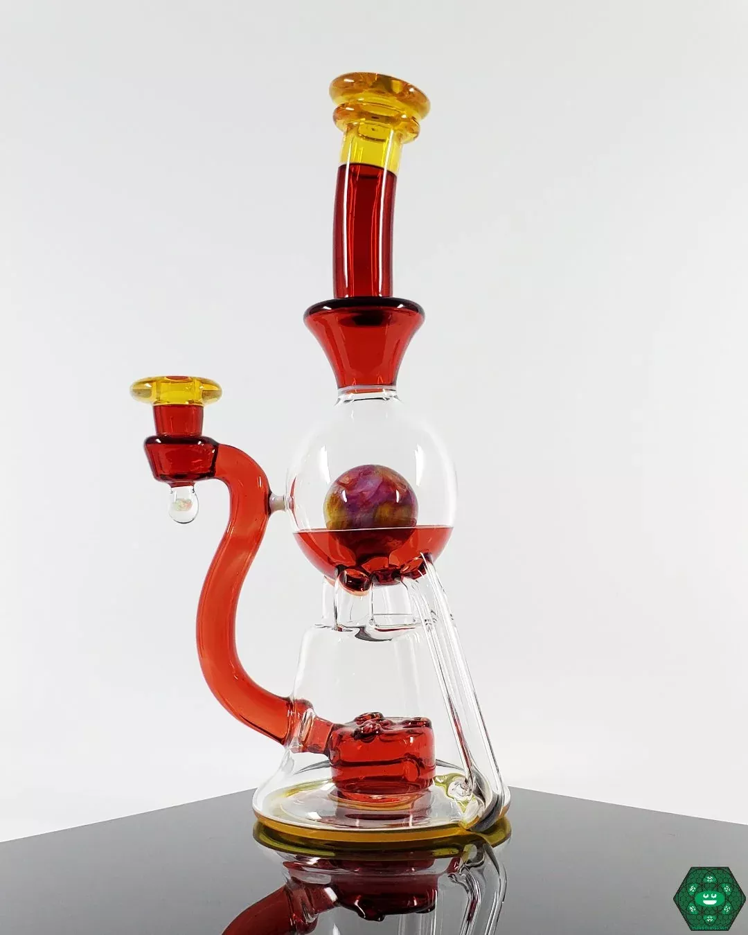 OM Glass Co Vasuki Recycler – Innovative Design with Triple Uptake & 3-Hole Perc