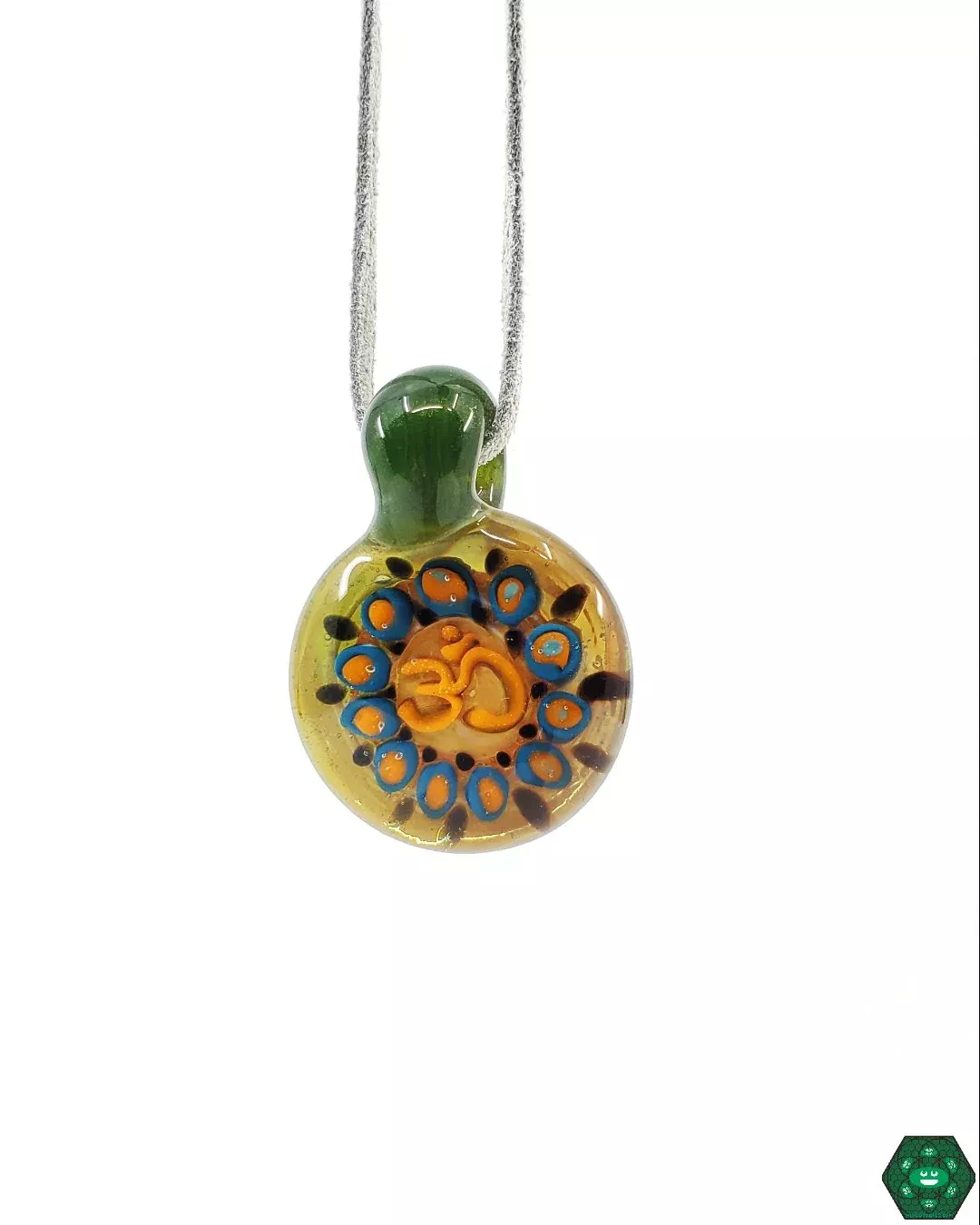 OM Pendant | Spiritual Glass Jewelry | Artisan Design