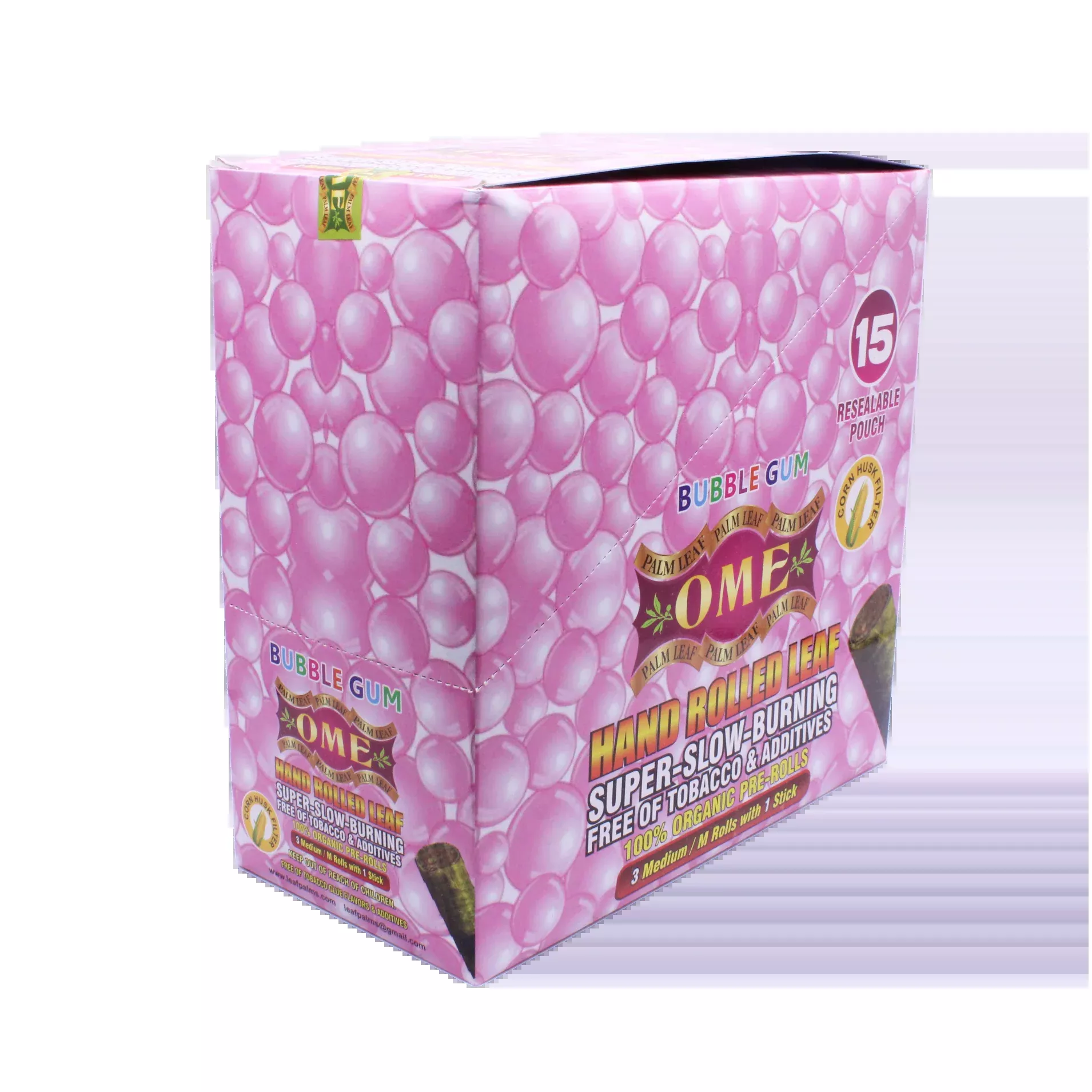 OME Hand-Rolled Tendu Leaf Wraps – 15-Count Display Box